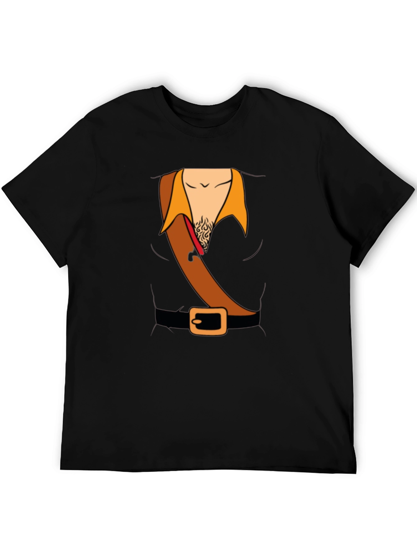 Black Pirate Costume T-Shirt - Funny Halloween Tee view 5