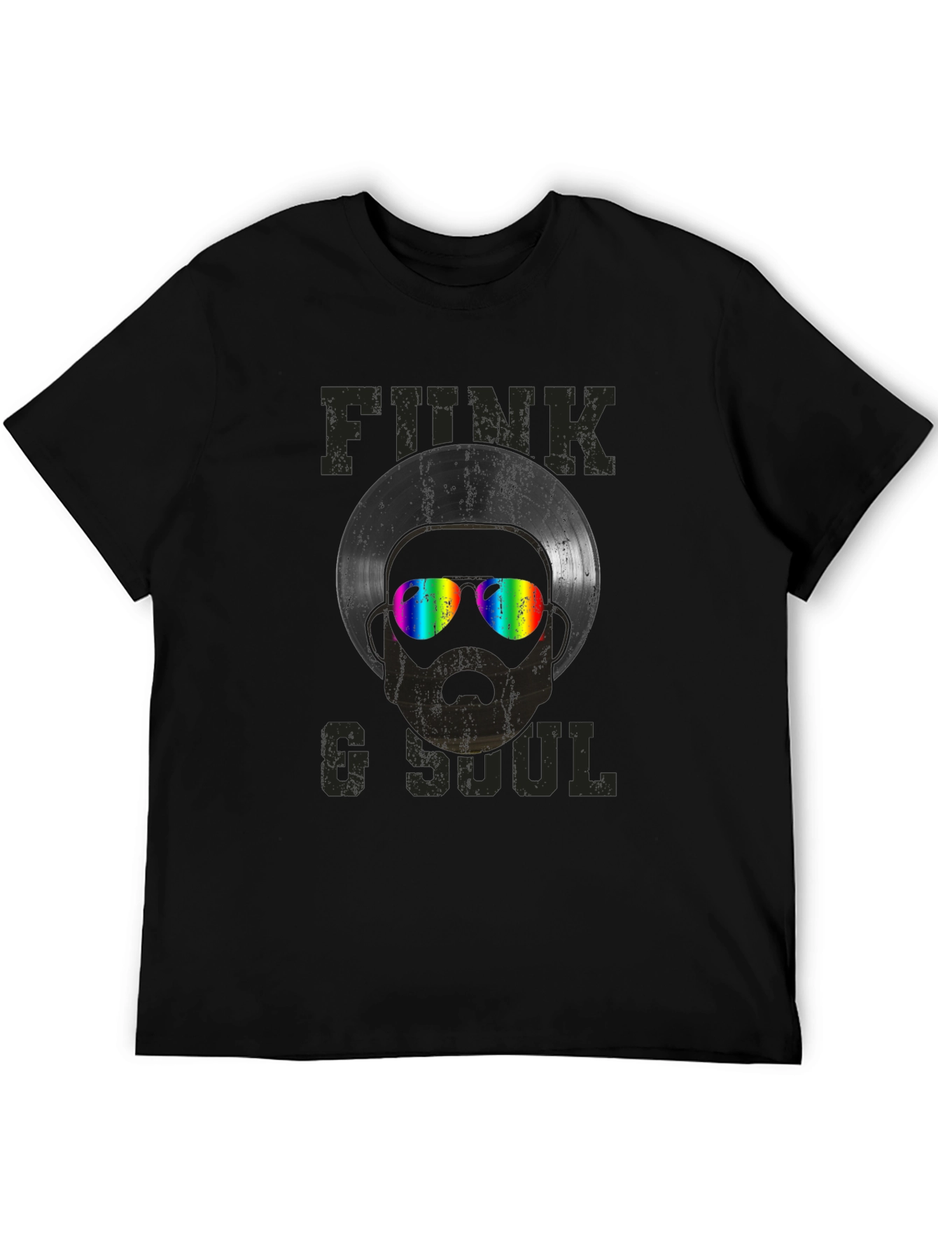 Black Funk & Soul Record Head Graphic Tee view 5