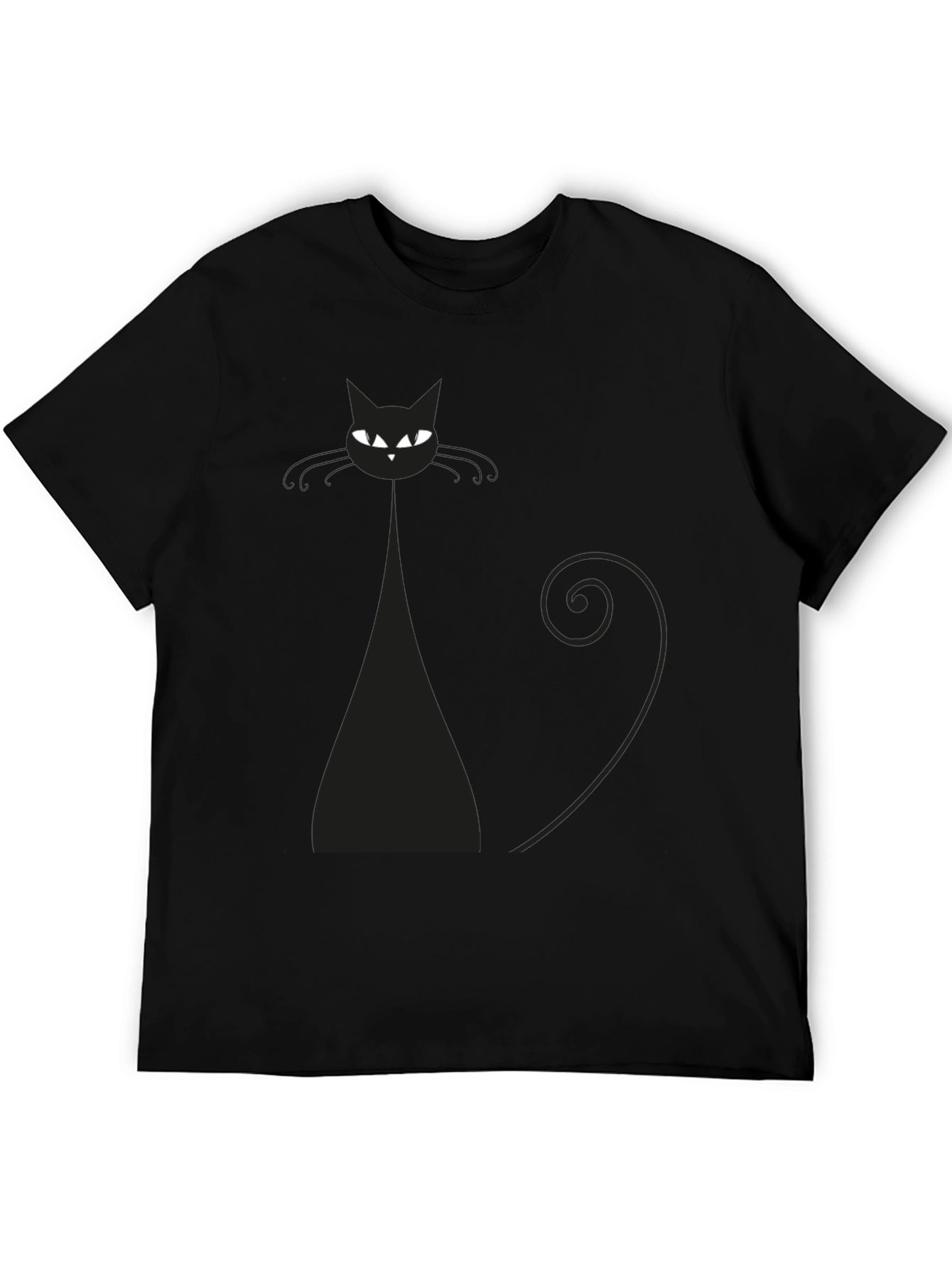 Black Cat Graphic Tee - Stylish Men's T-Shirt - 5