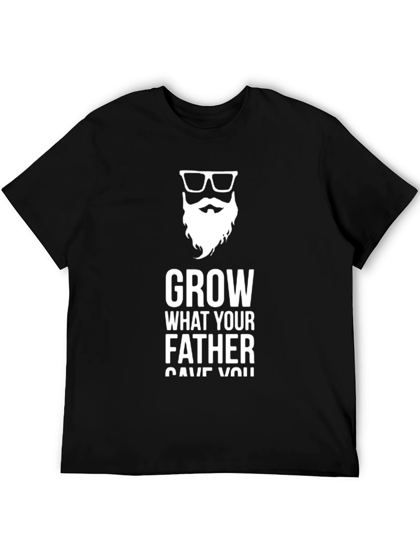 Black Grow What Your Father Gave You Tee - Black view 5