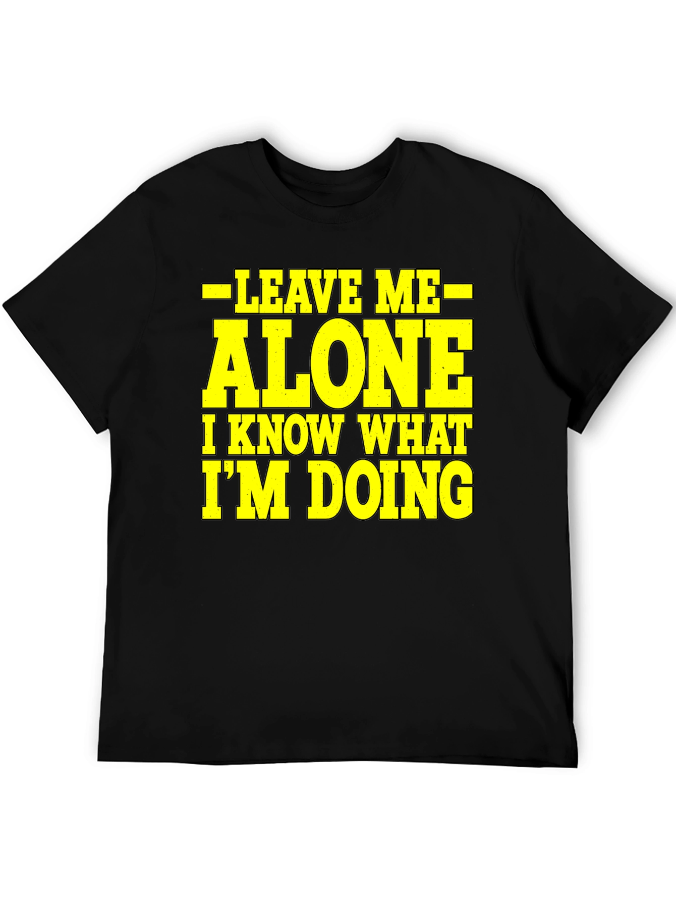 Black Leave Me Alone Graphic Tee - Funny Sarcastic T-Shirt view 5