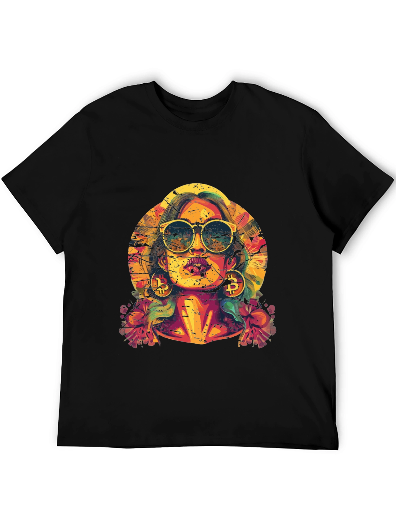 Black Bitcoin Babe Graphic Tee - Crypto Fashion view 5
