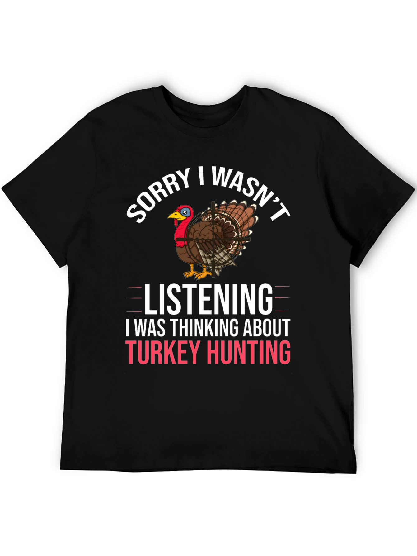 Black Turkey Hunting Graphic T-Shirt view 5