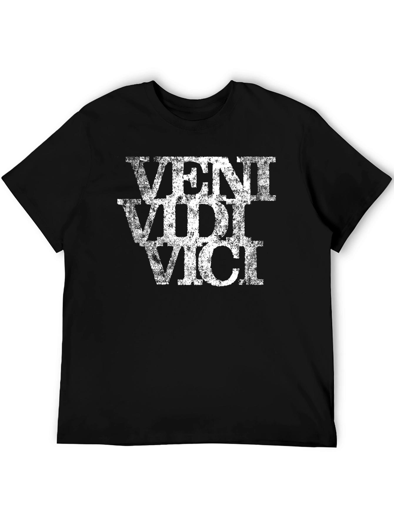 Black Veni Vidi Vici Graphic Tee - Black view 5