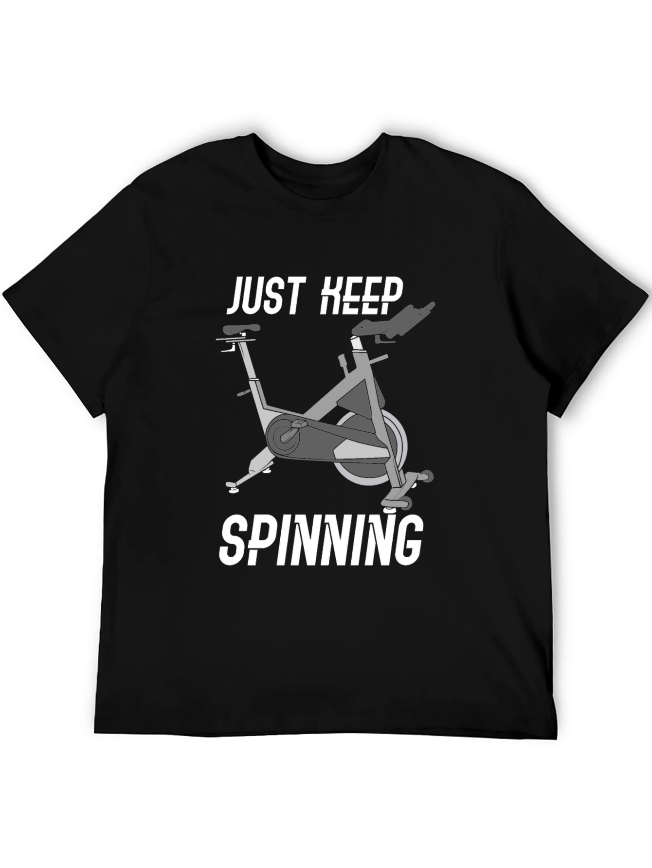 Black Just Keep Spinning Graphic Tee view 5