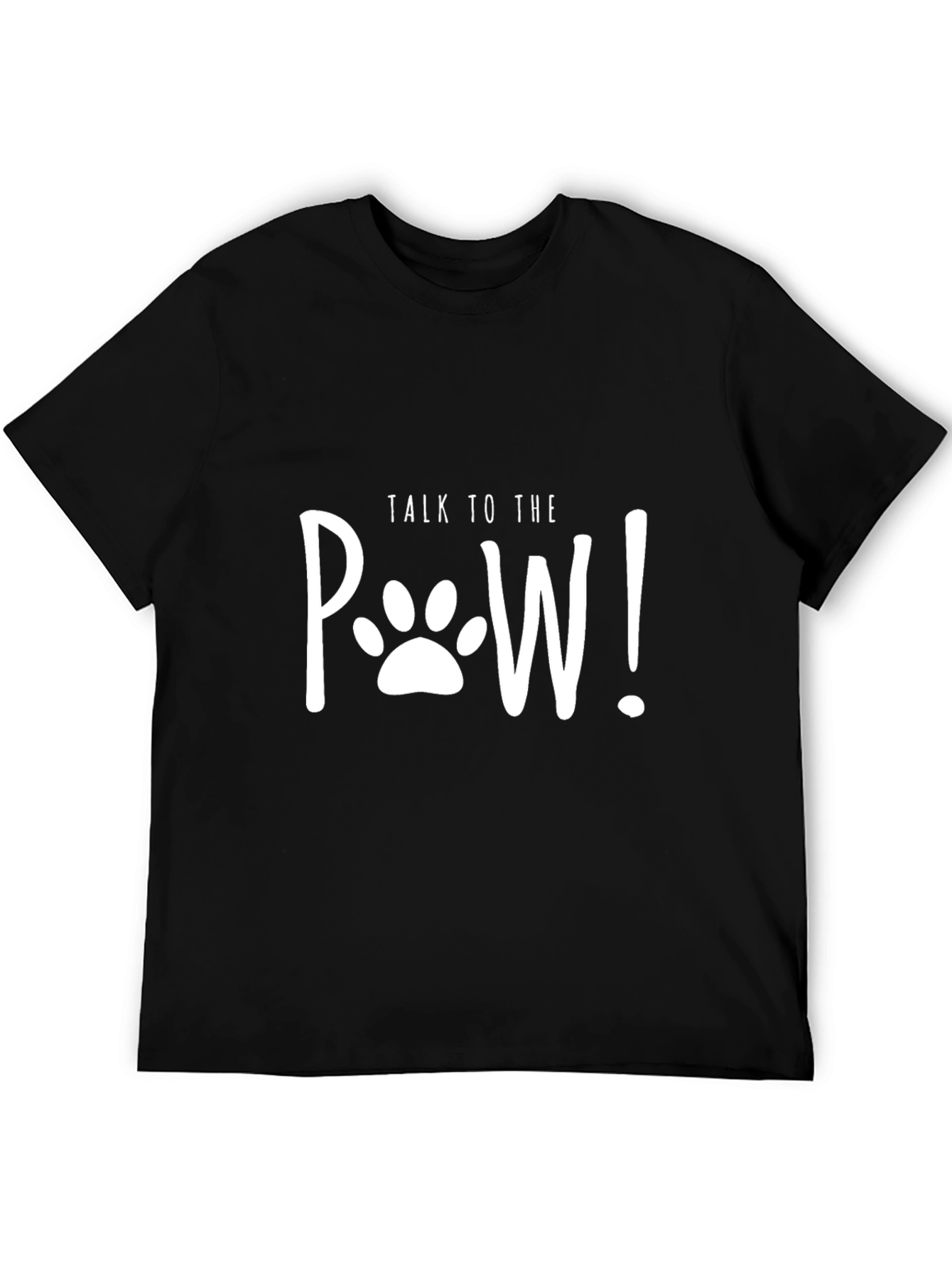 Black Talk to the Paw T-Shirt - Black view 5