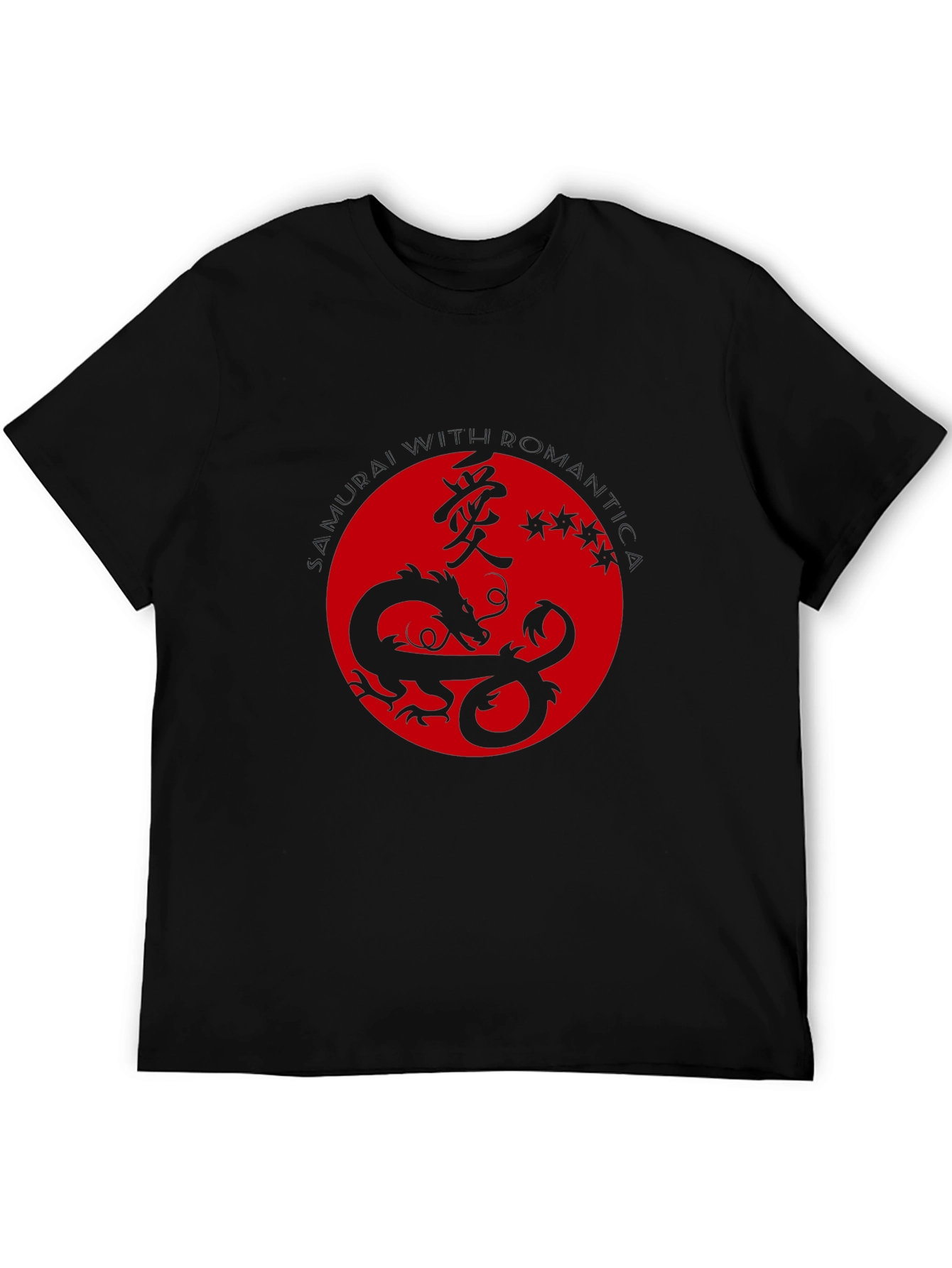 Black Dragon Kanji Graphic Tee - Black T-Shirt view 5