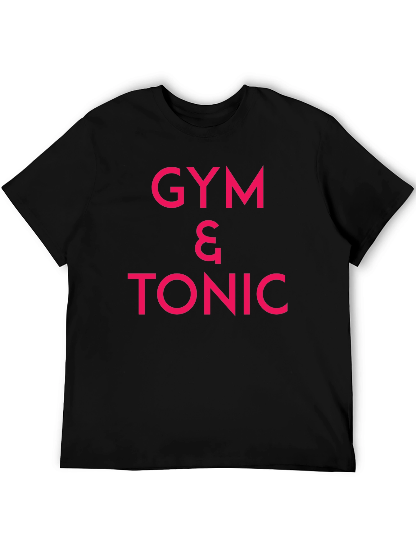 Black Gym & Tonic Graphic Tee - Black Cotton T-Shirt view 5