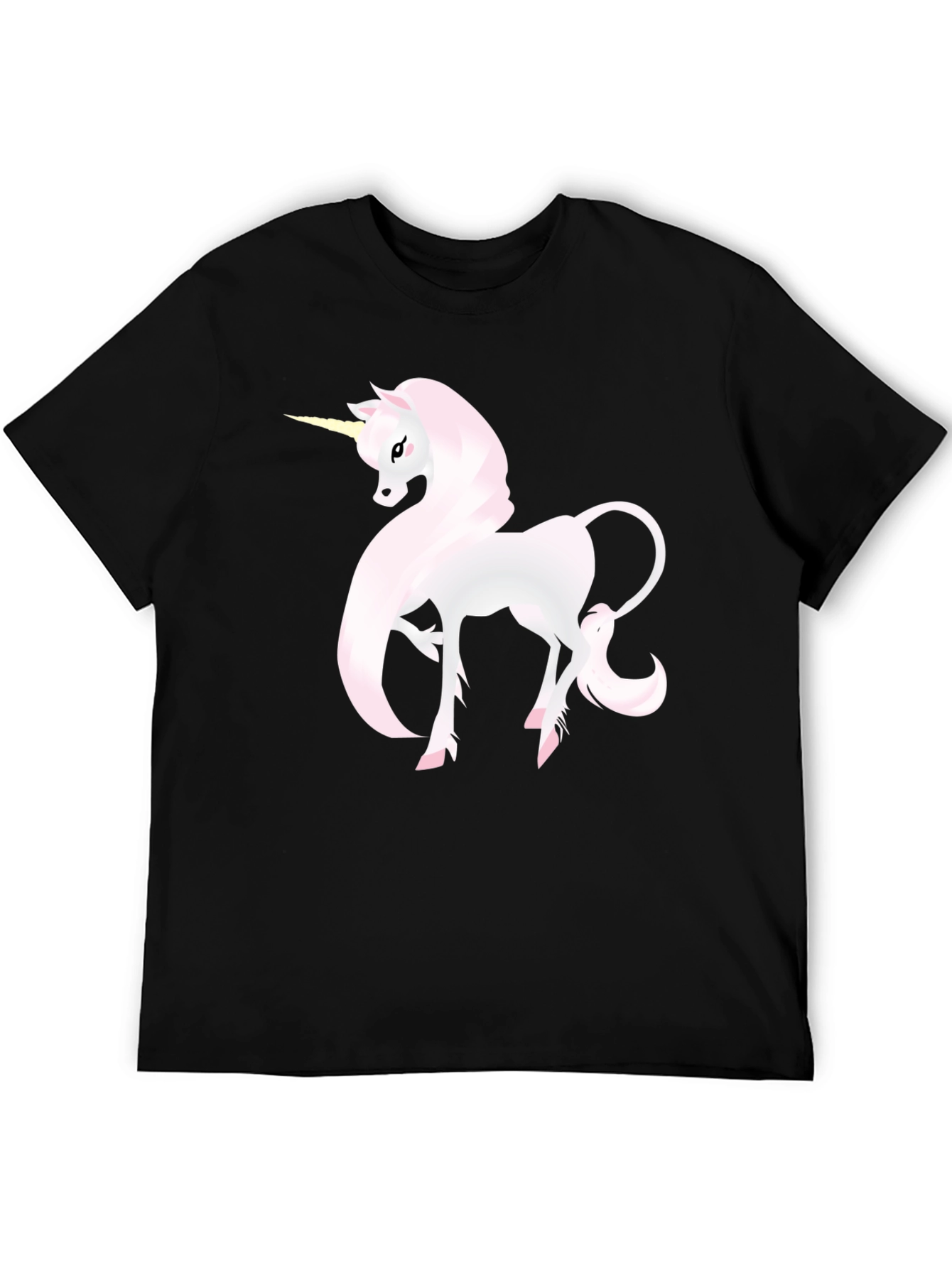 Black Unicorn Graphic Black T-Shirt view 5