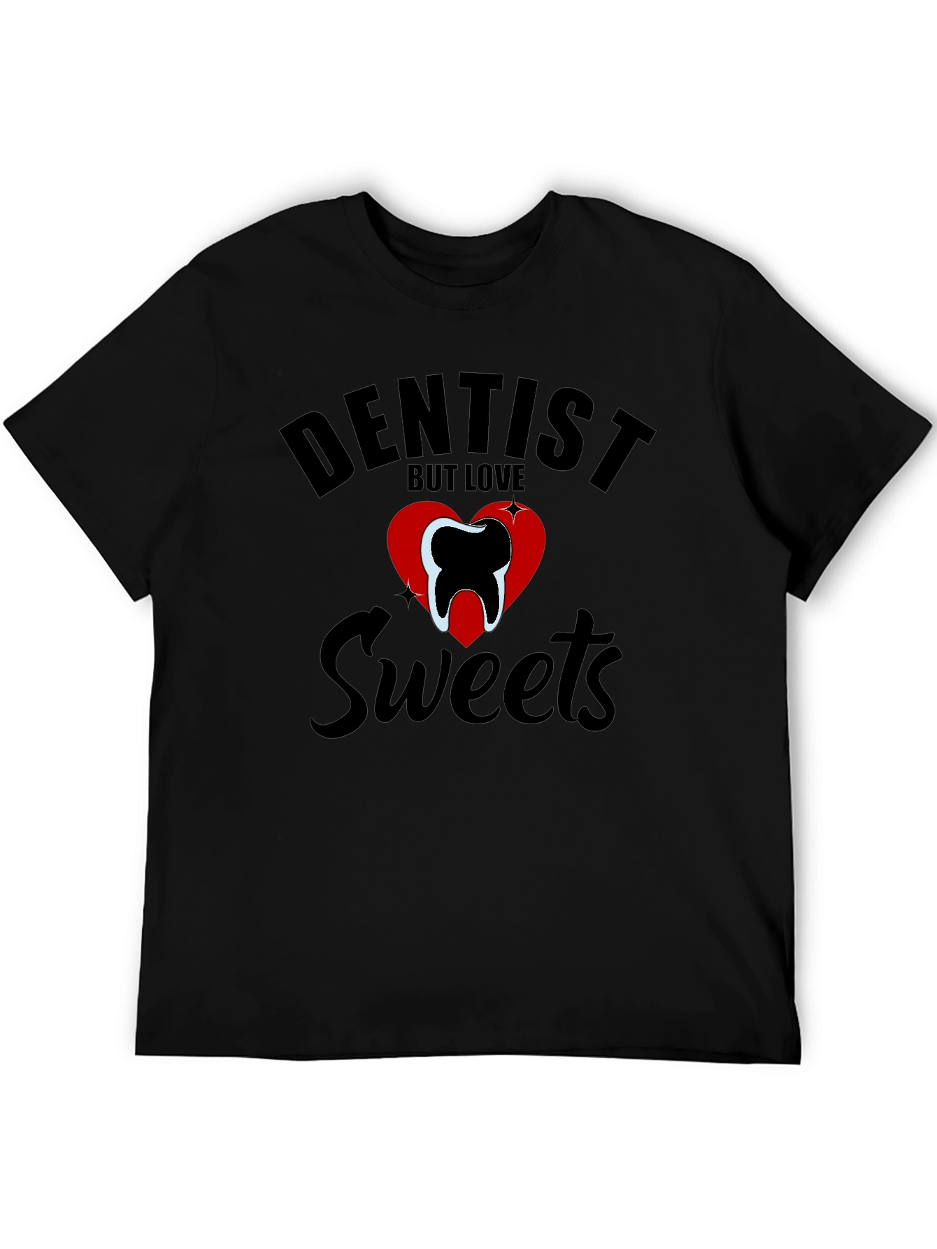 Black Dentist Love Sweets Graphic Tee view 5
