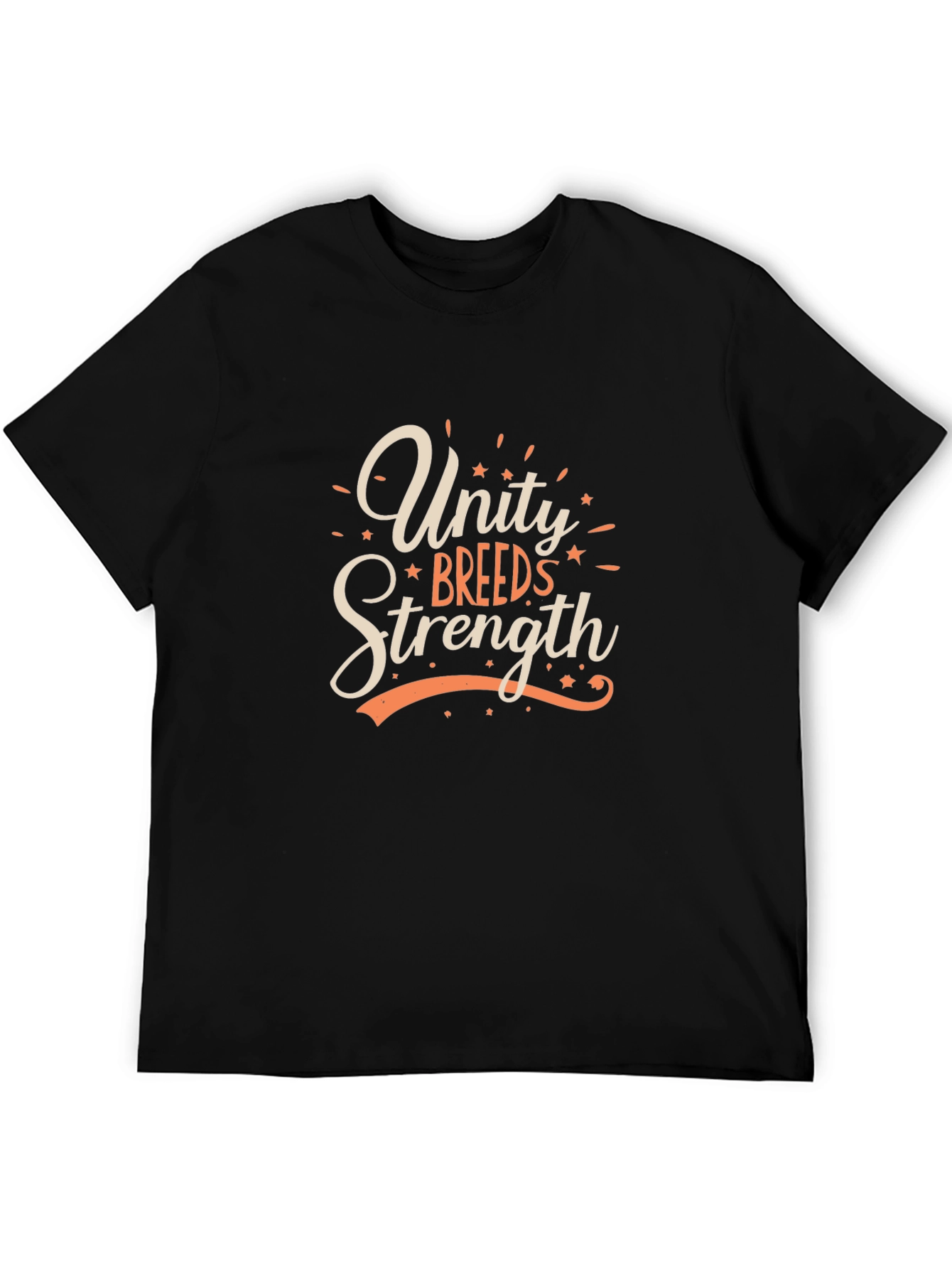 Black Unity Breeds Strength Graphic Tee - Mens Black T-Shirt view 5