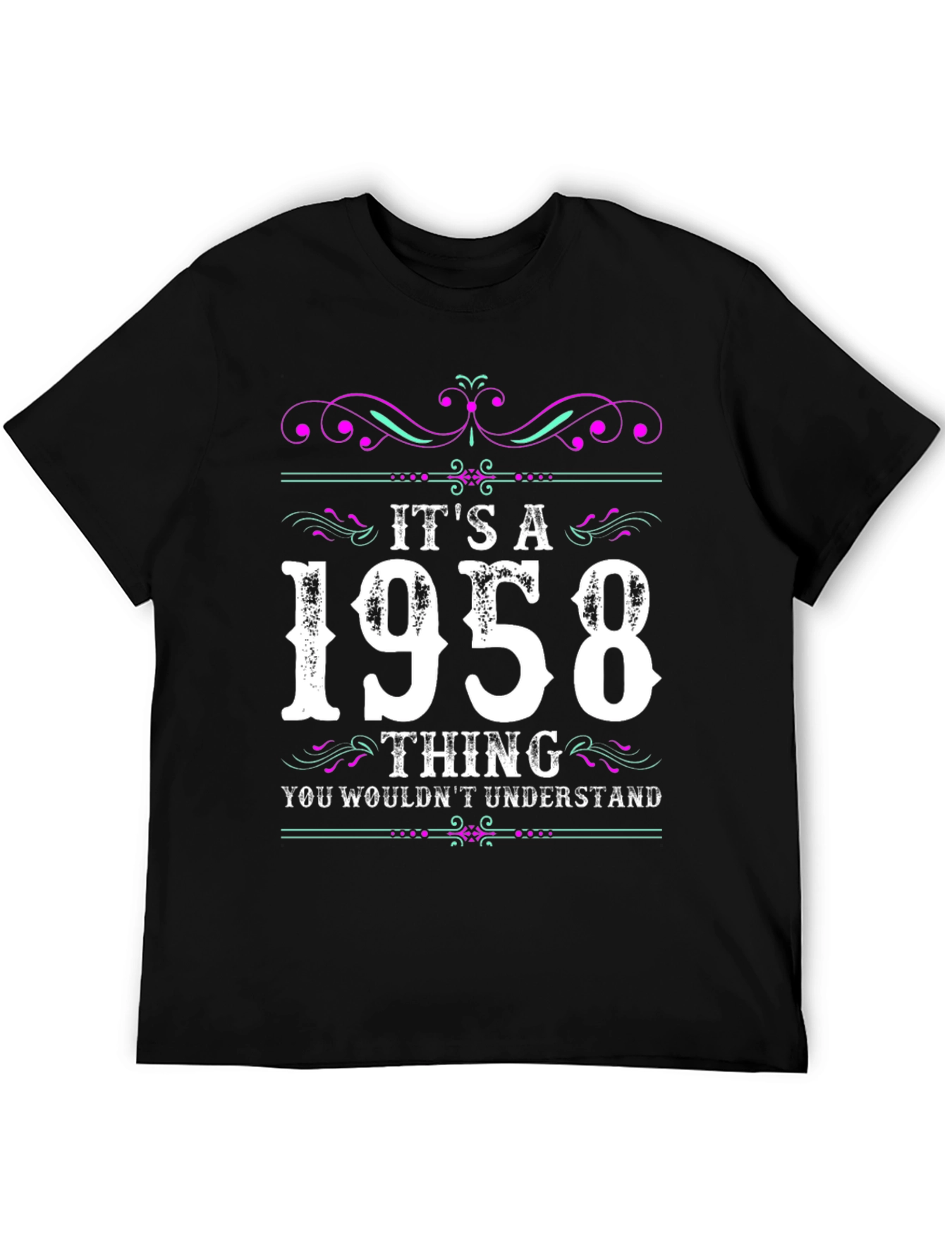 Black It's a 1958 Thing T-Shirt view 5