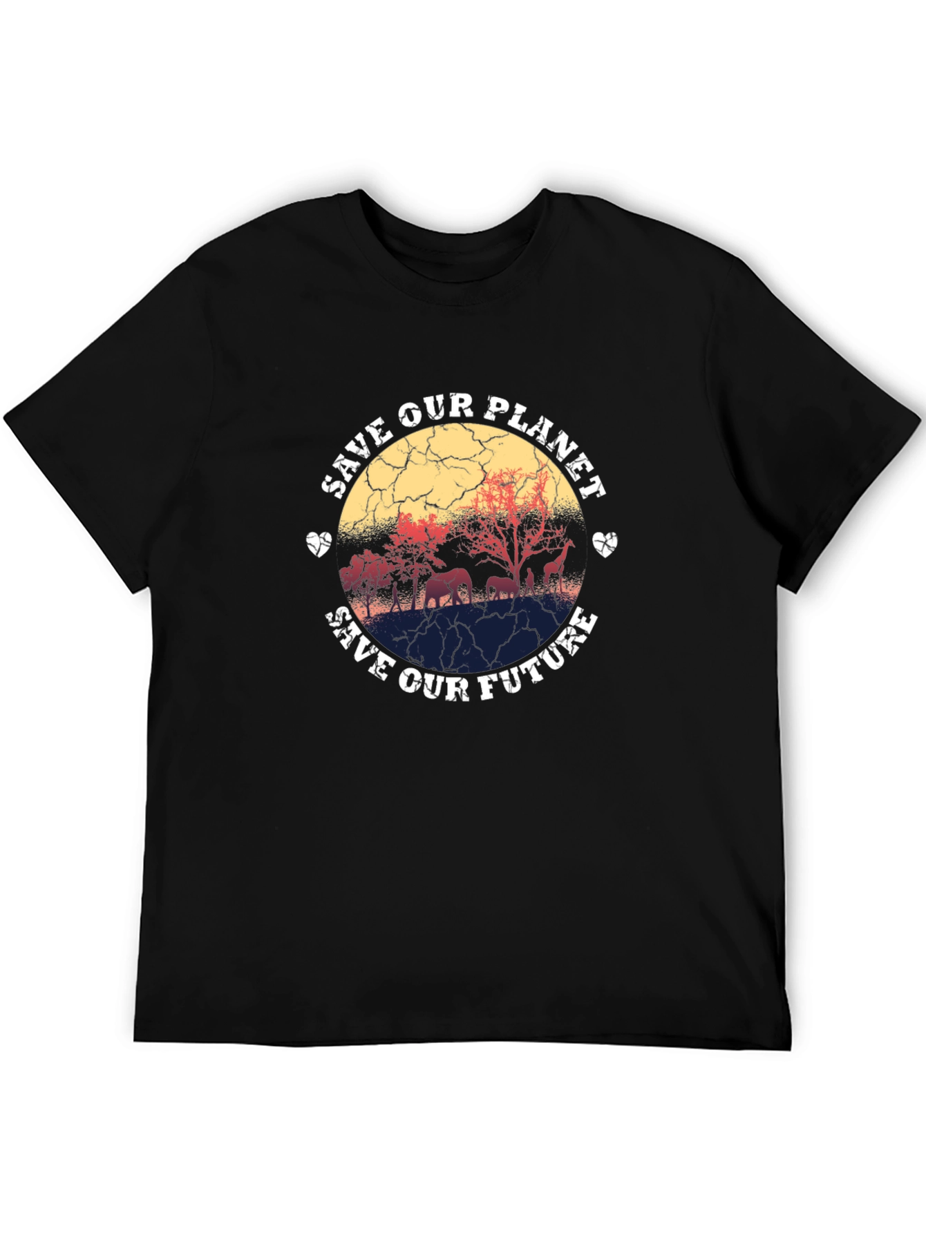 Black Save Our Planet Graphic T-Shirt view 5