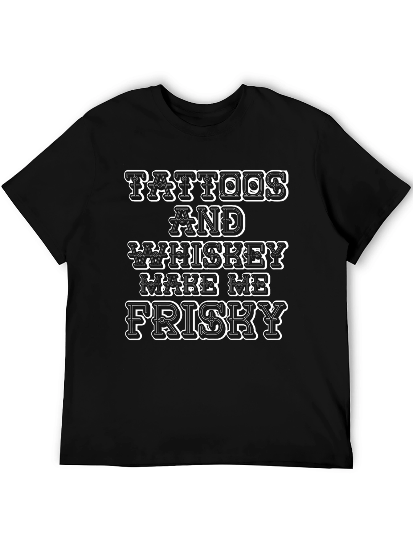 Black Tattoos & Whiskey Graphic T-Shirt view 5