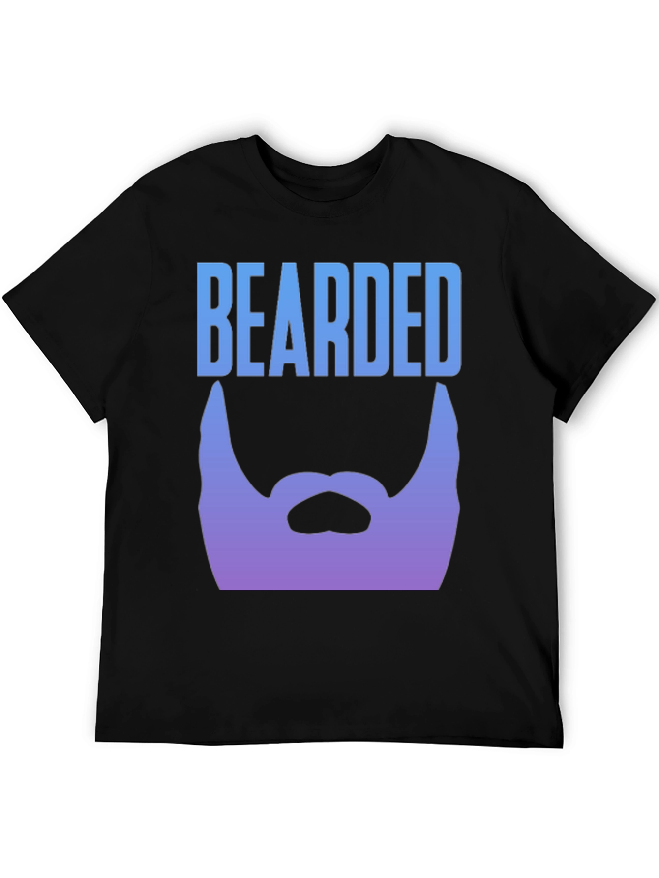 Black Bearded Graphic Tee - Black Men's T-Shirt view 5