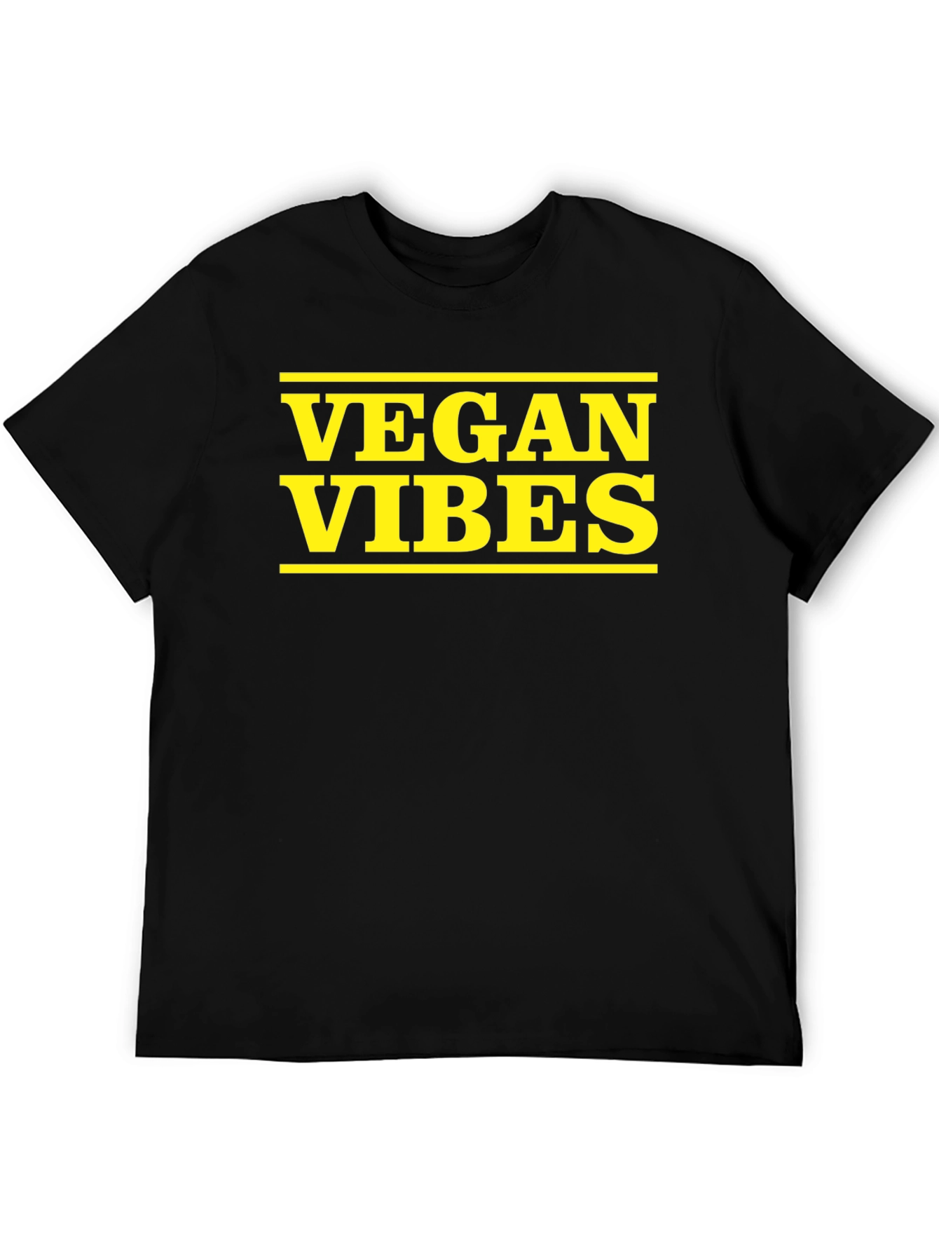 Vegan Vibes Graphic Tee - Black Cotton T-Shirt - 5