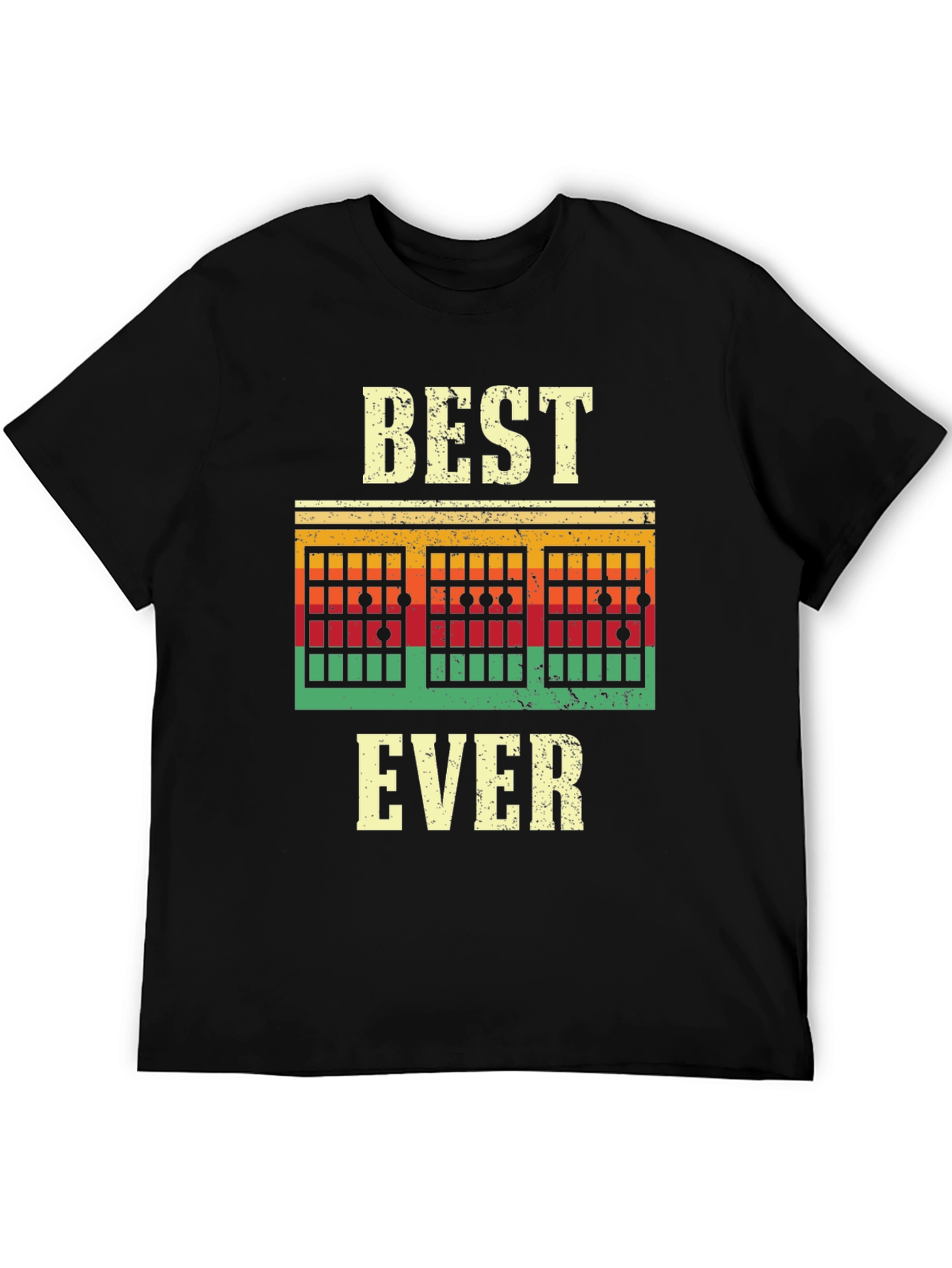 Black Best Guitar Ever T-Shirt - Retro Style view 5