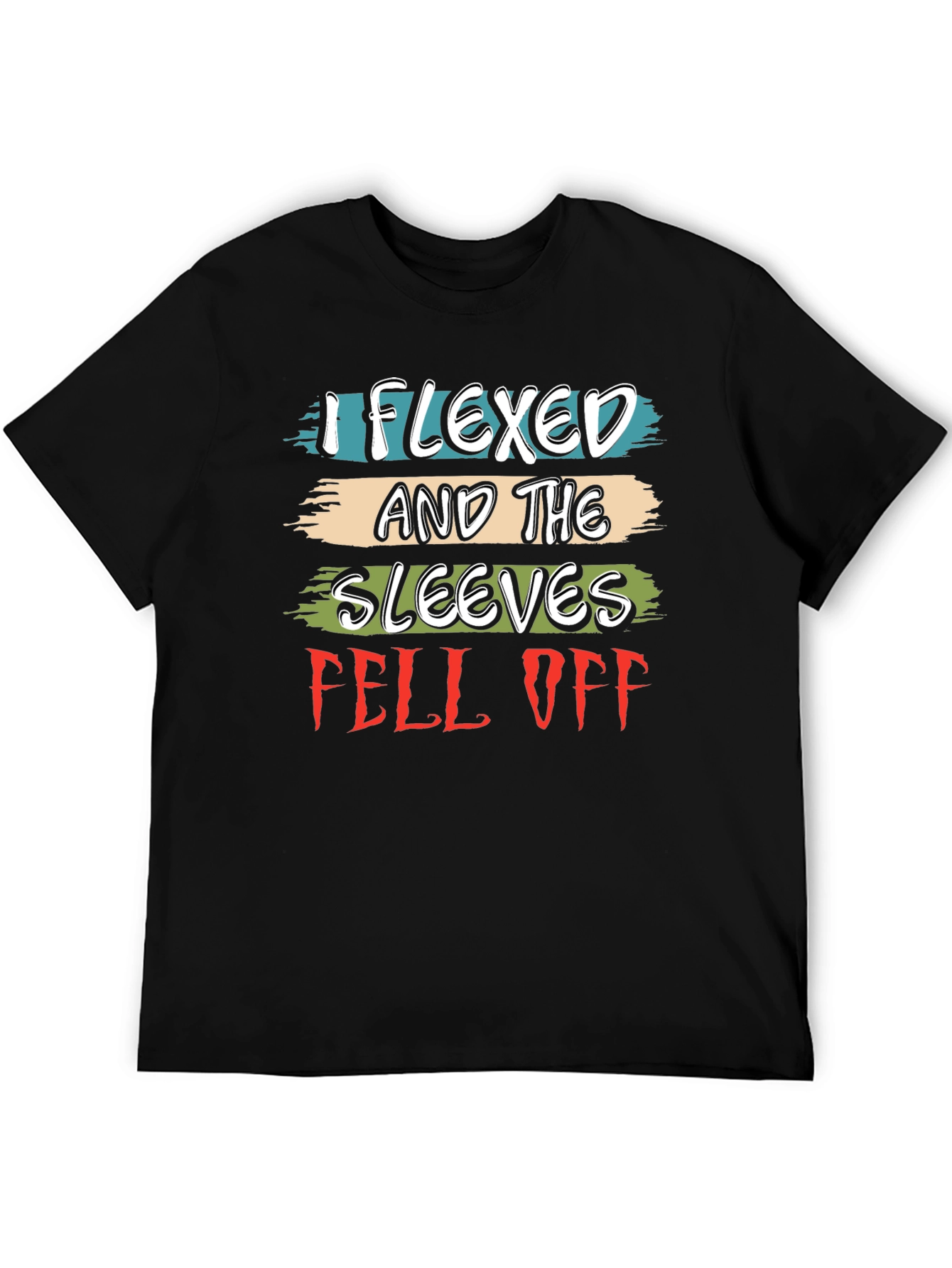 Black Flexed Sleeves Fell Off Graphic Tee view 5