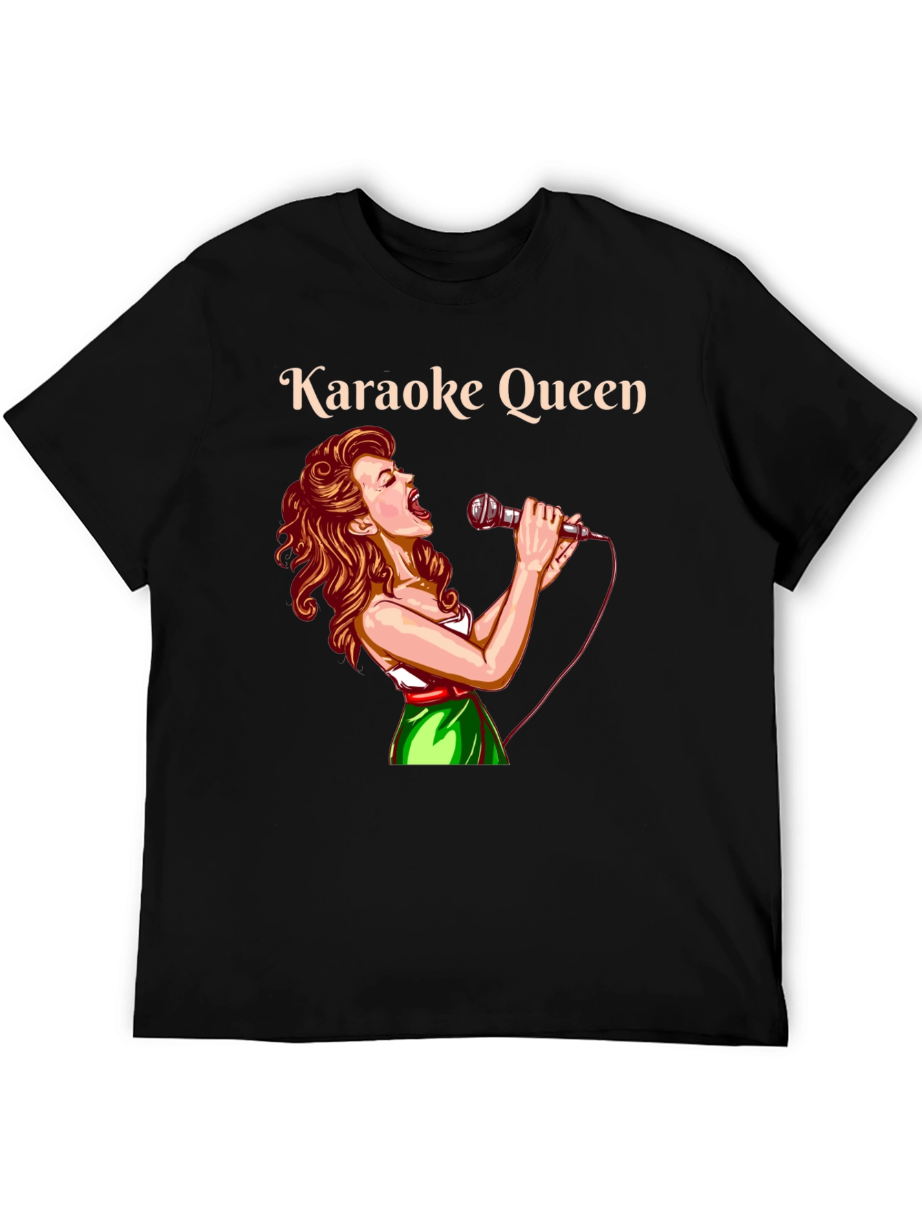 Black Karaoke Queen Graphic T-Shirt view 5