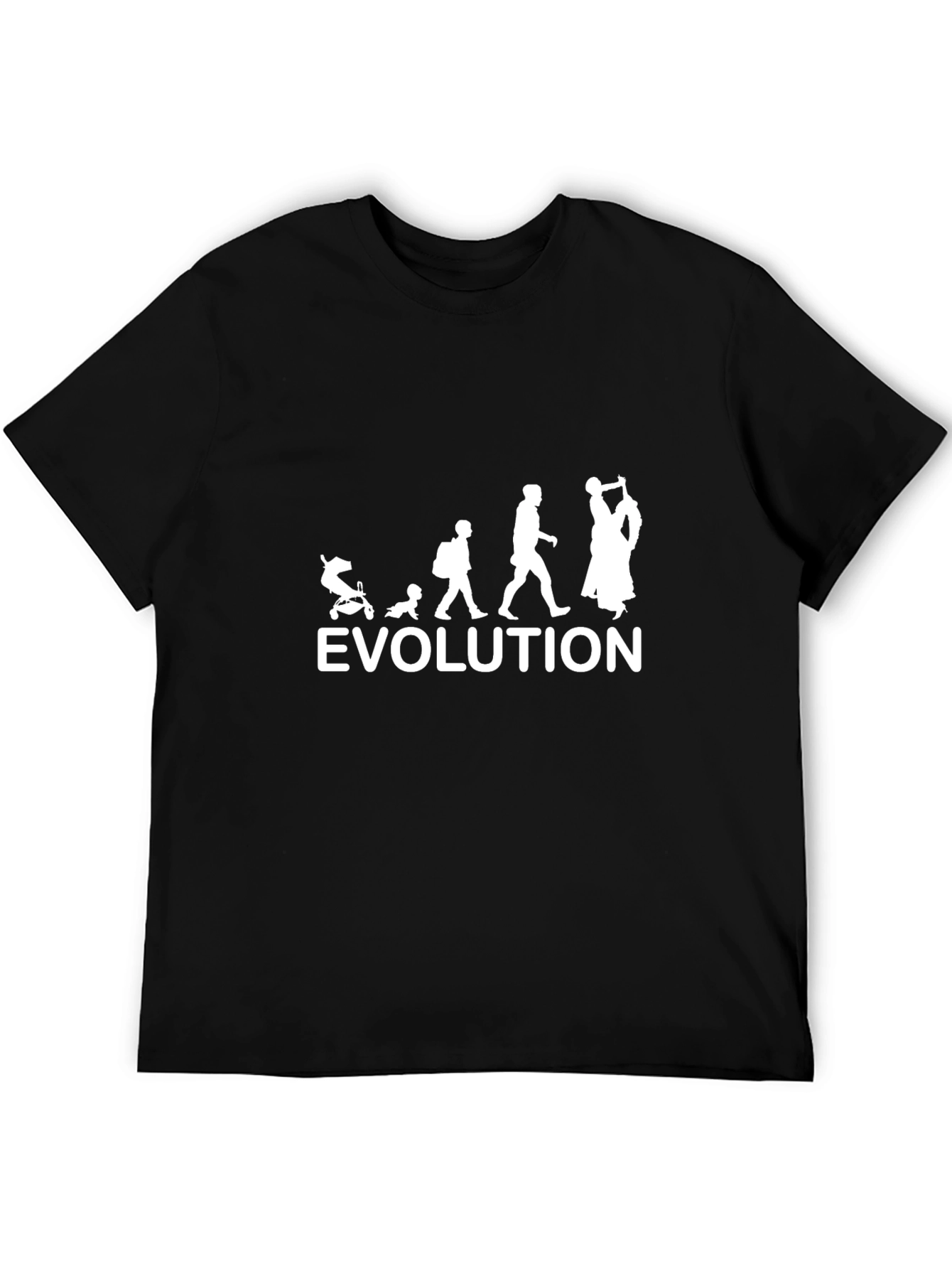 Black Evolution Black Graphic Tee - Men's Novelty T-Shirt view 5