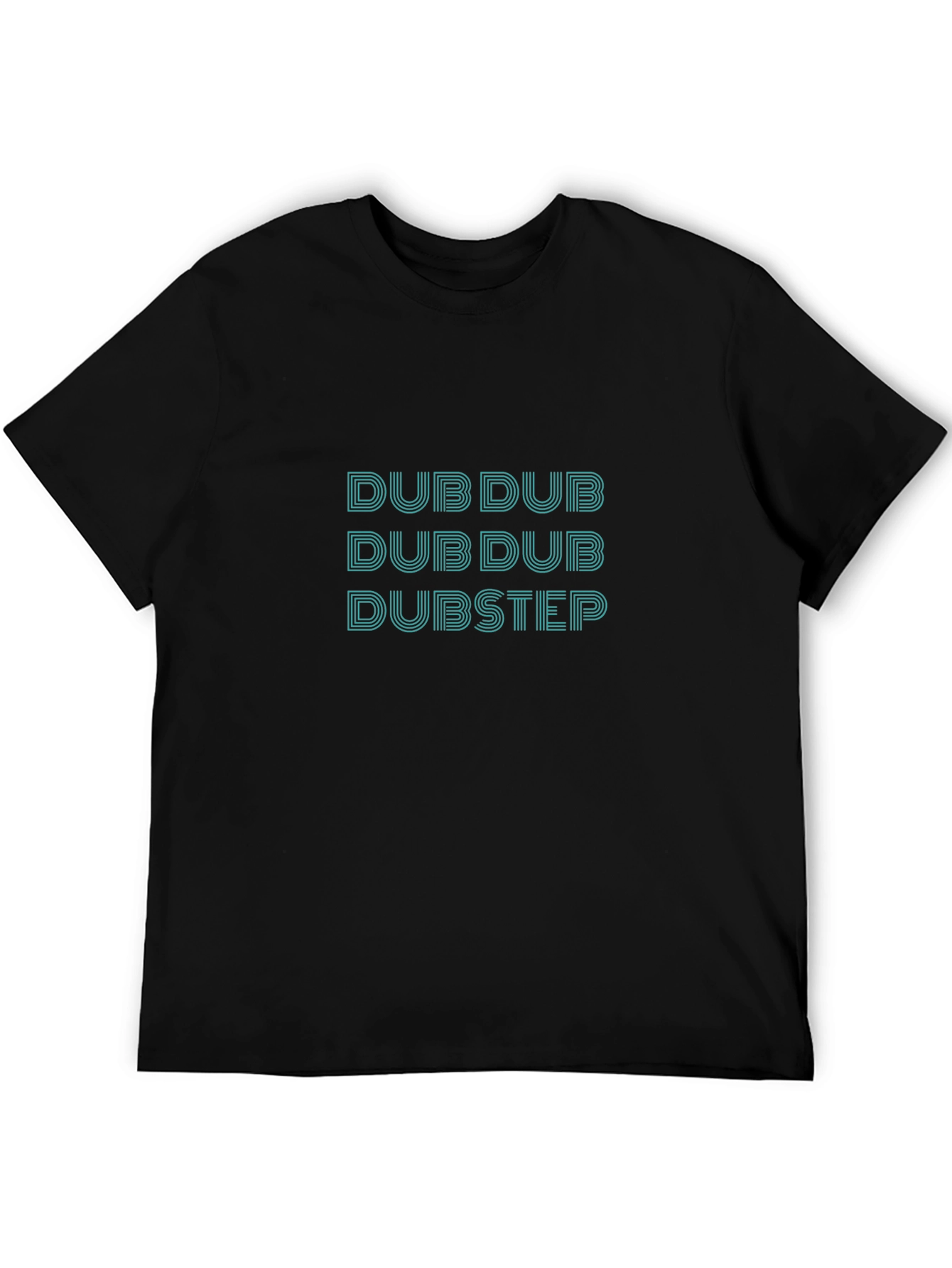 Black Dubstep Graphic Print Black T-Shirt view 5