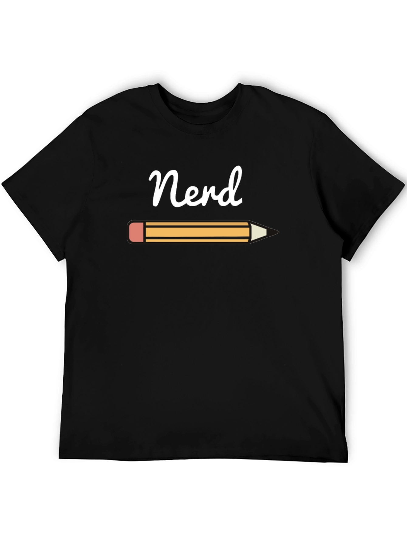 Black Nerd Pencil Graphic T-Shirt - Geek Chic Apparel view 5