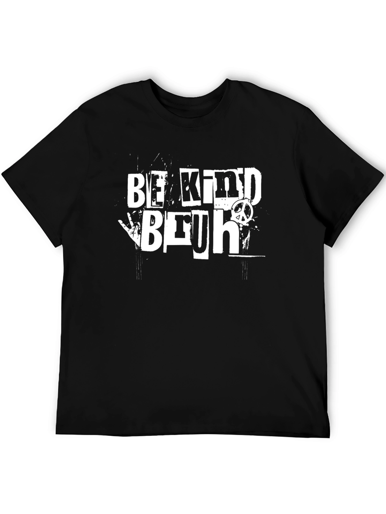 Black Be Kind Bruh Graphic T-Shirt - Black view 5