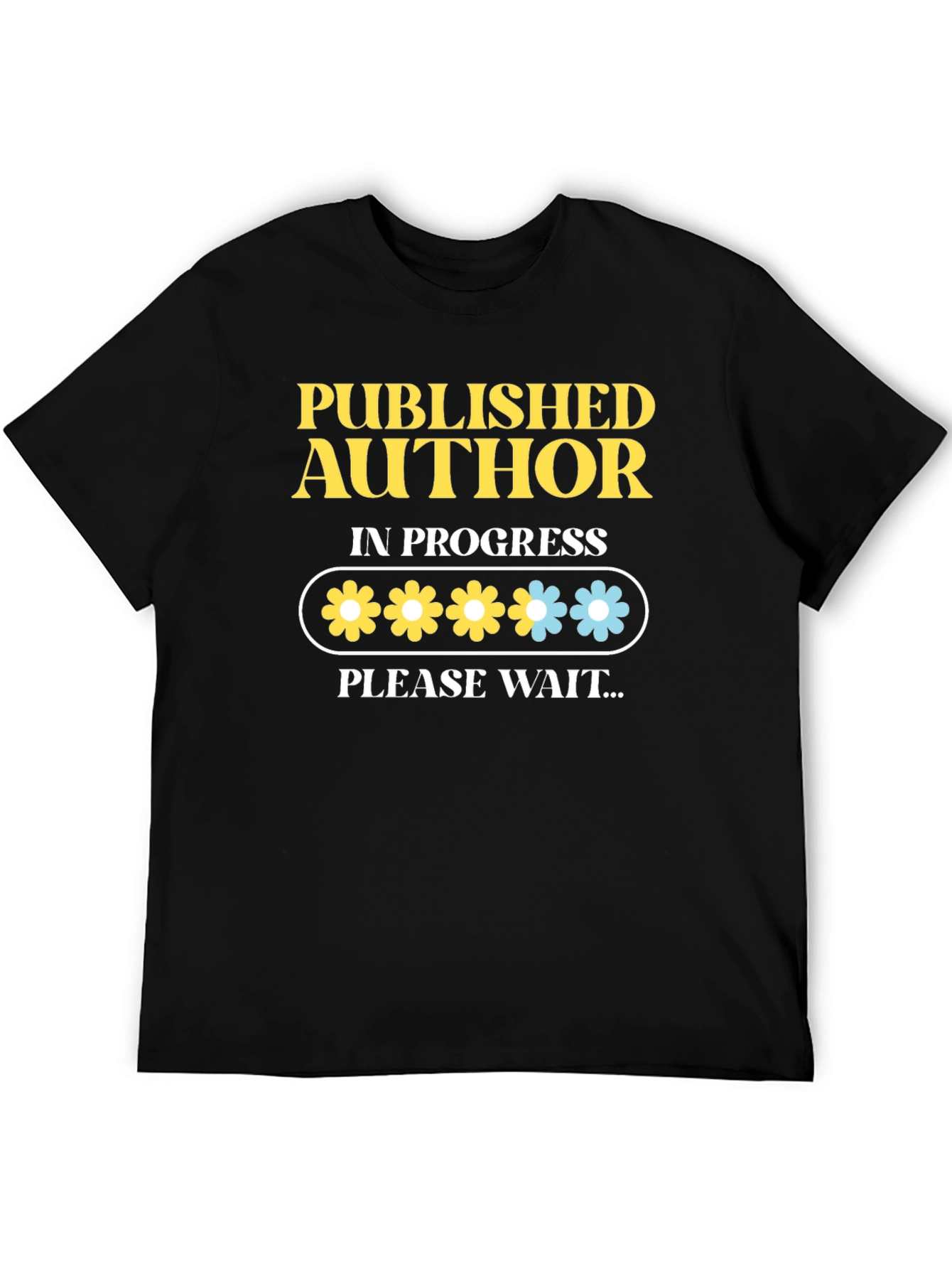Black Published Author in Progress T-Shirt - Writing Novelty Tee view 5