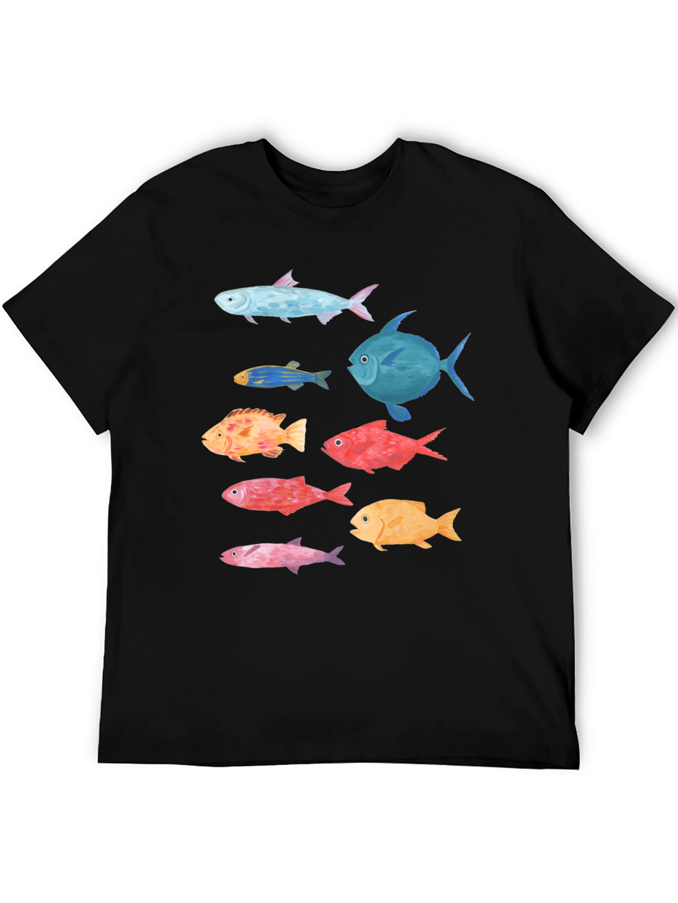 Black Fish Graphic Tee - Stylish Men's Black T-Shirt view 5