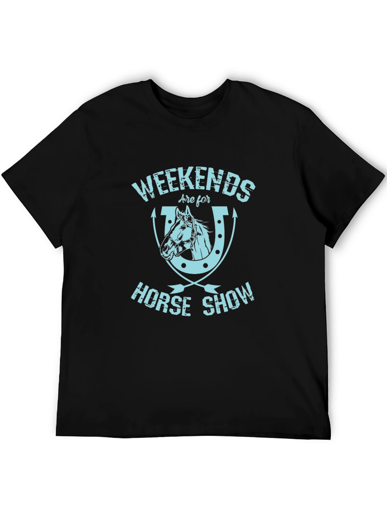 Black Weekends are for Horse Show T-Shirt - Black view 5
