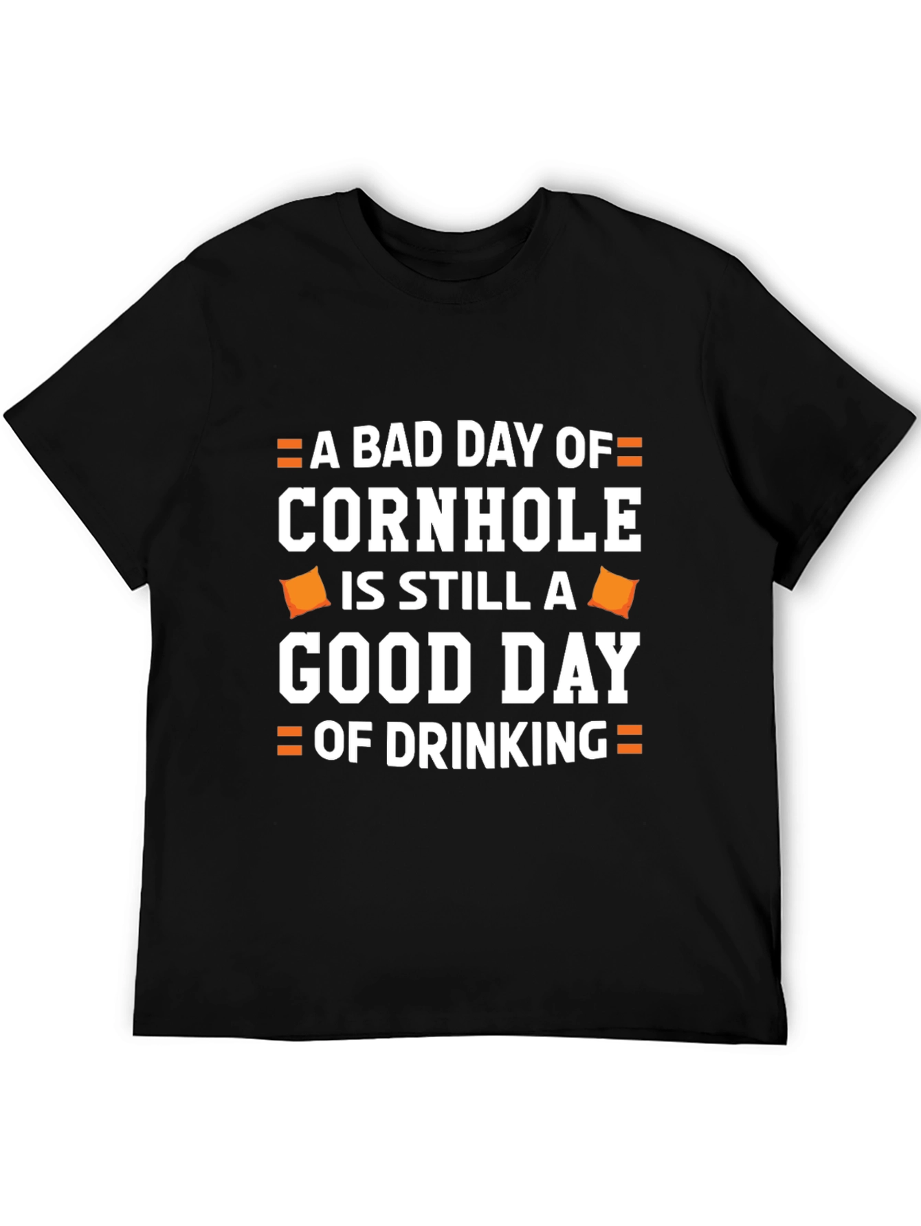Black Funny Cornhole & Drinking T-Shirt view 5