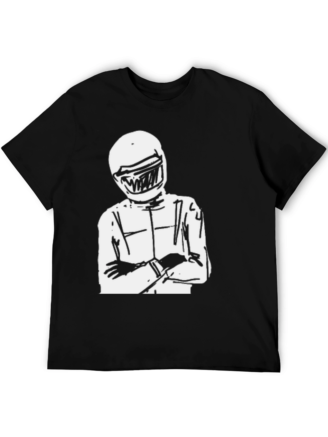 Black Racer Graphic Tee - Black Cotton Blend view 5