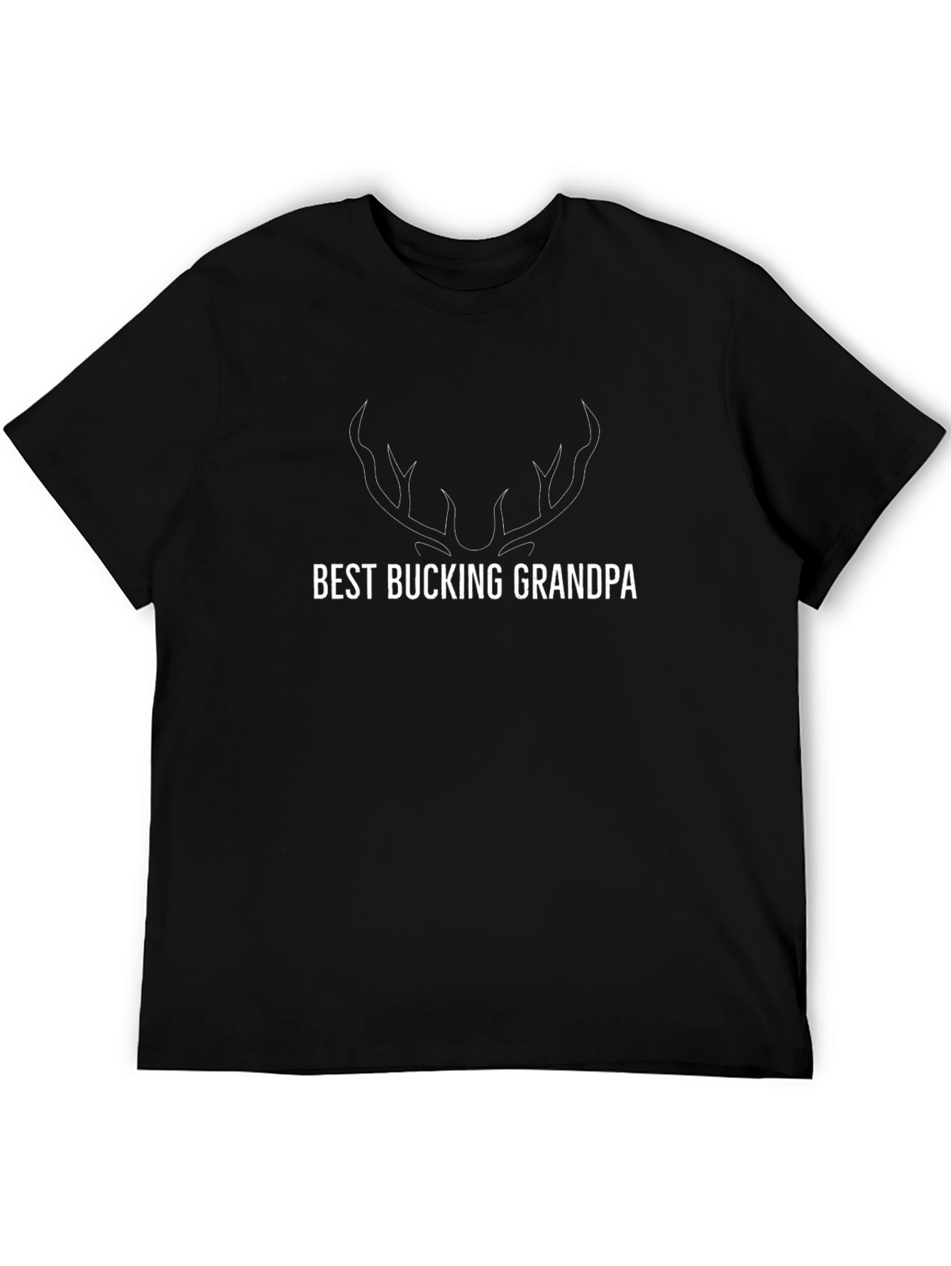 Black Best Bucking Grandpa Black T-Shirt view 5