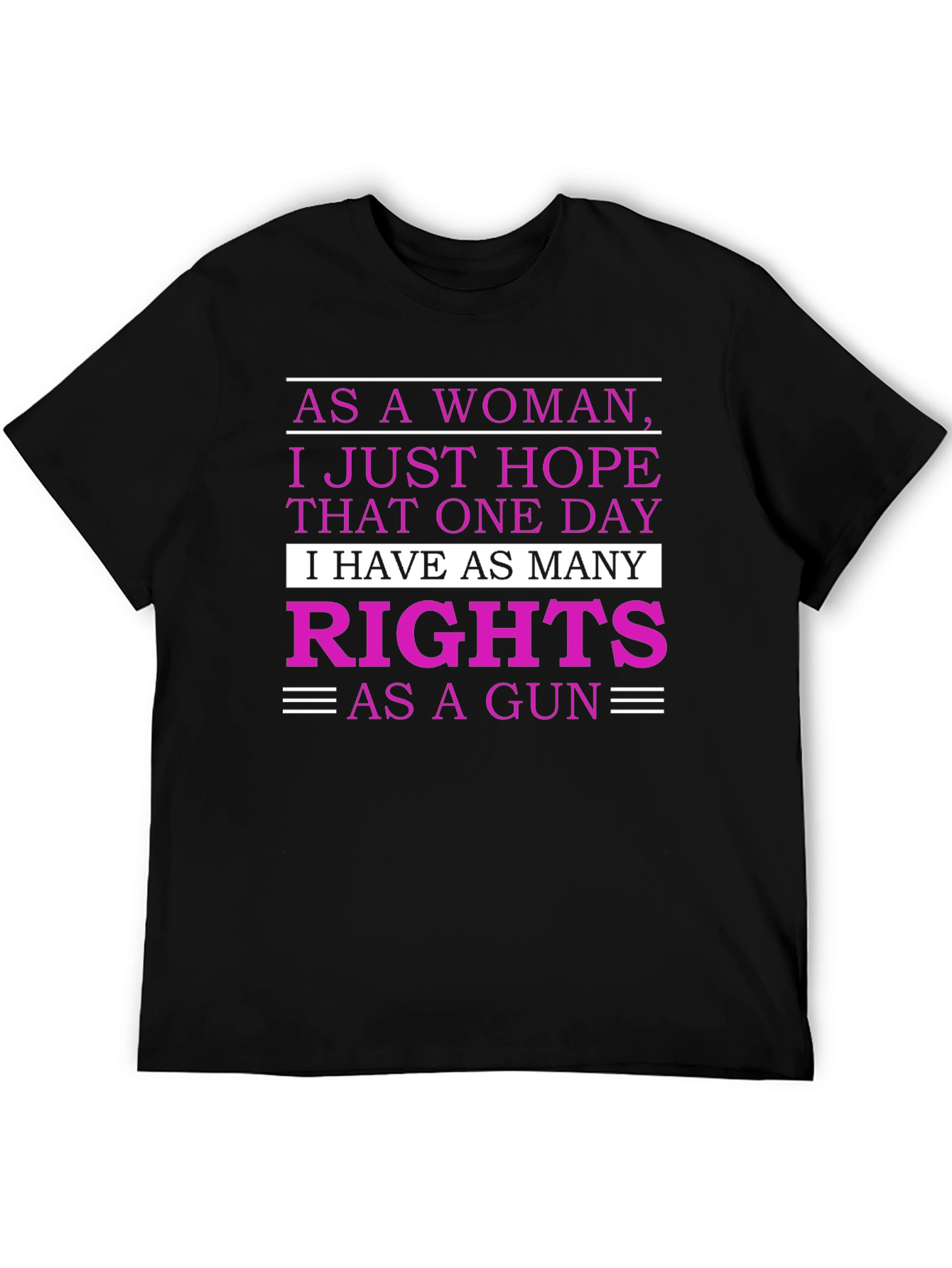 Black Feminist Rights Graphic T-Shirt - As Many Rights As a Gun view 5