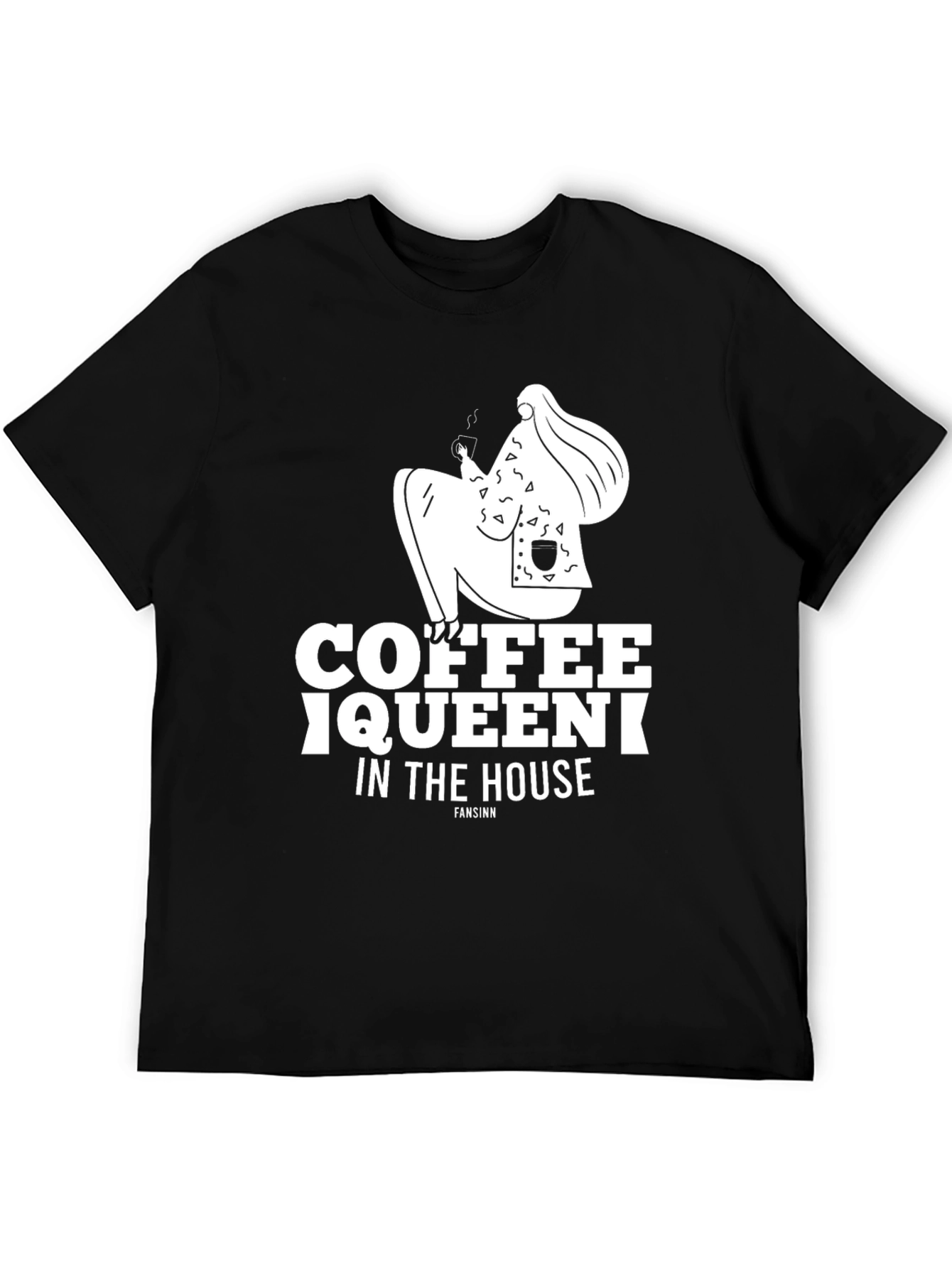 Black Coffee Queen Graphic T-Shirt - Casual Style view 5