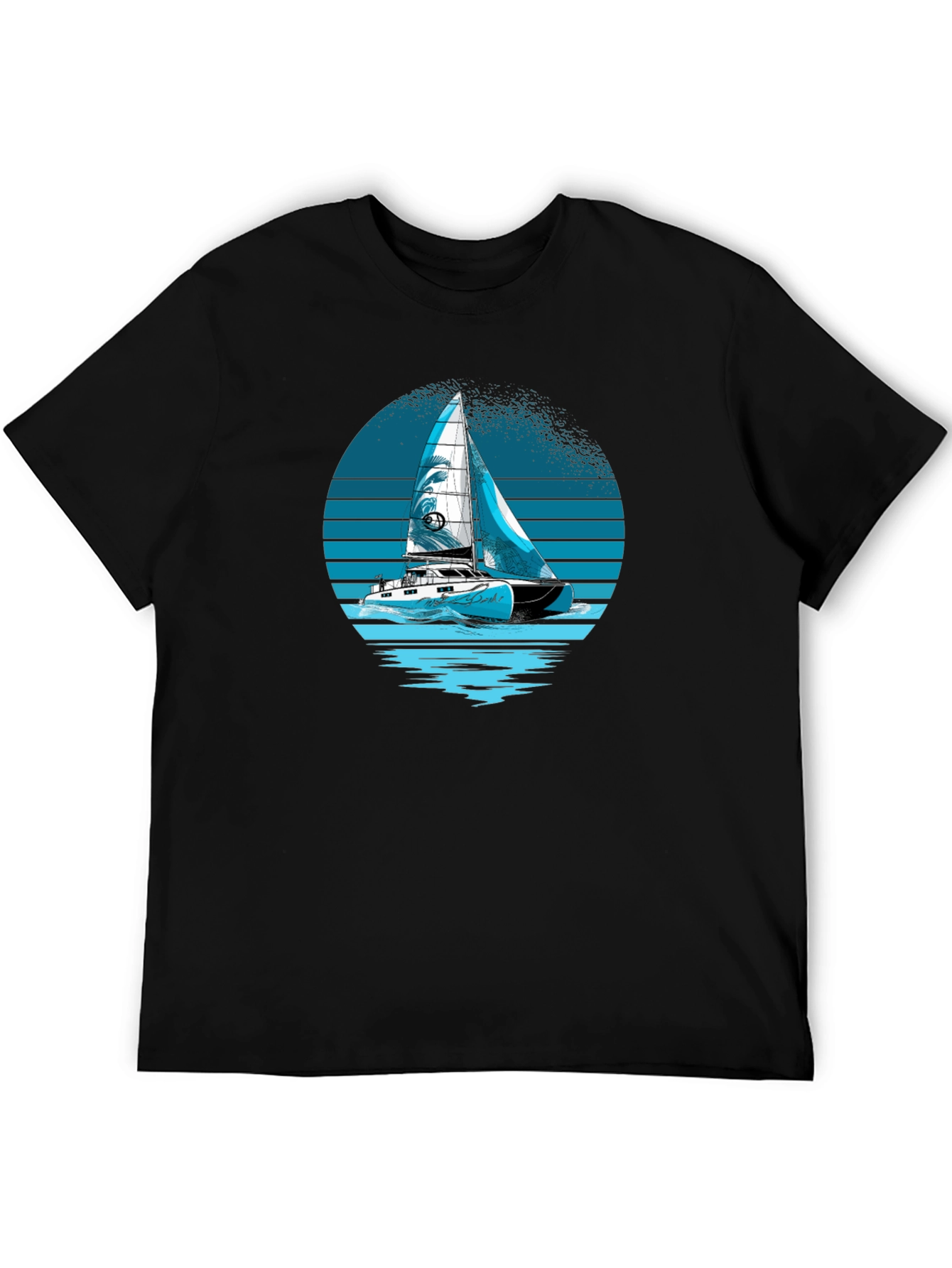 Black Sailing T-Shirt - Black Nautical Graphic Tee view 5