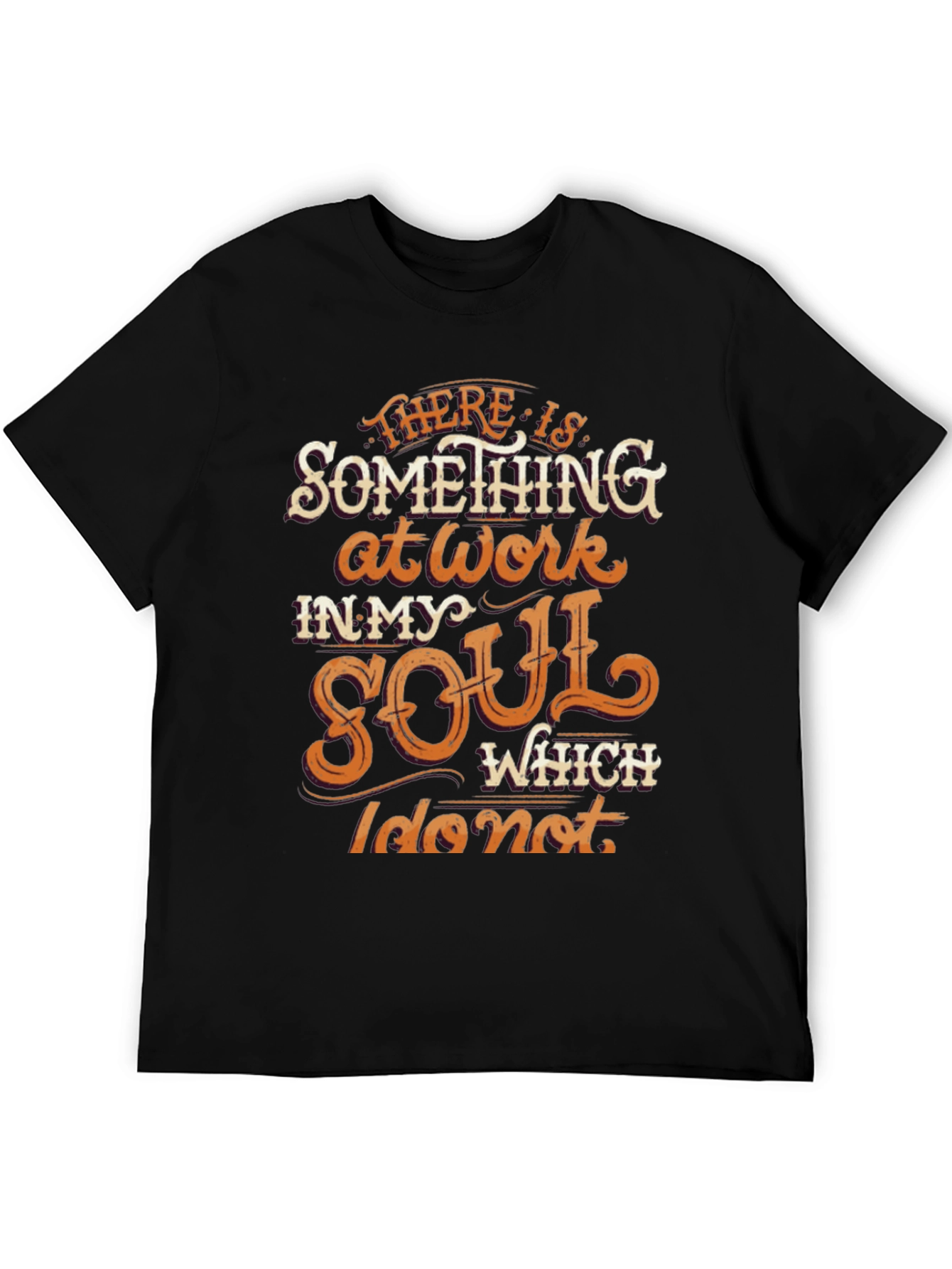 Black Soulful Graphic Tee - Inspiring Message T-Shirt view 5