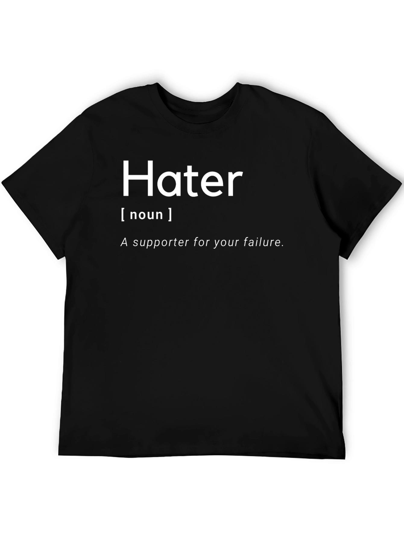 Black Hater Definition T-Shirt - Humorous Sarcastic Tee view 5