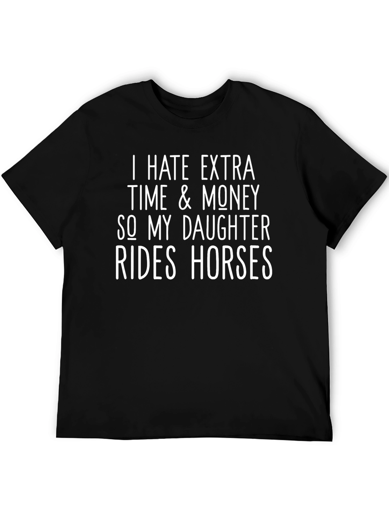 Black Humorous Horse Riding Dad T-Shirt view 5