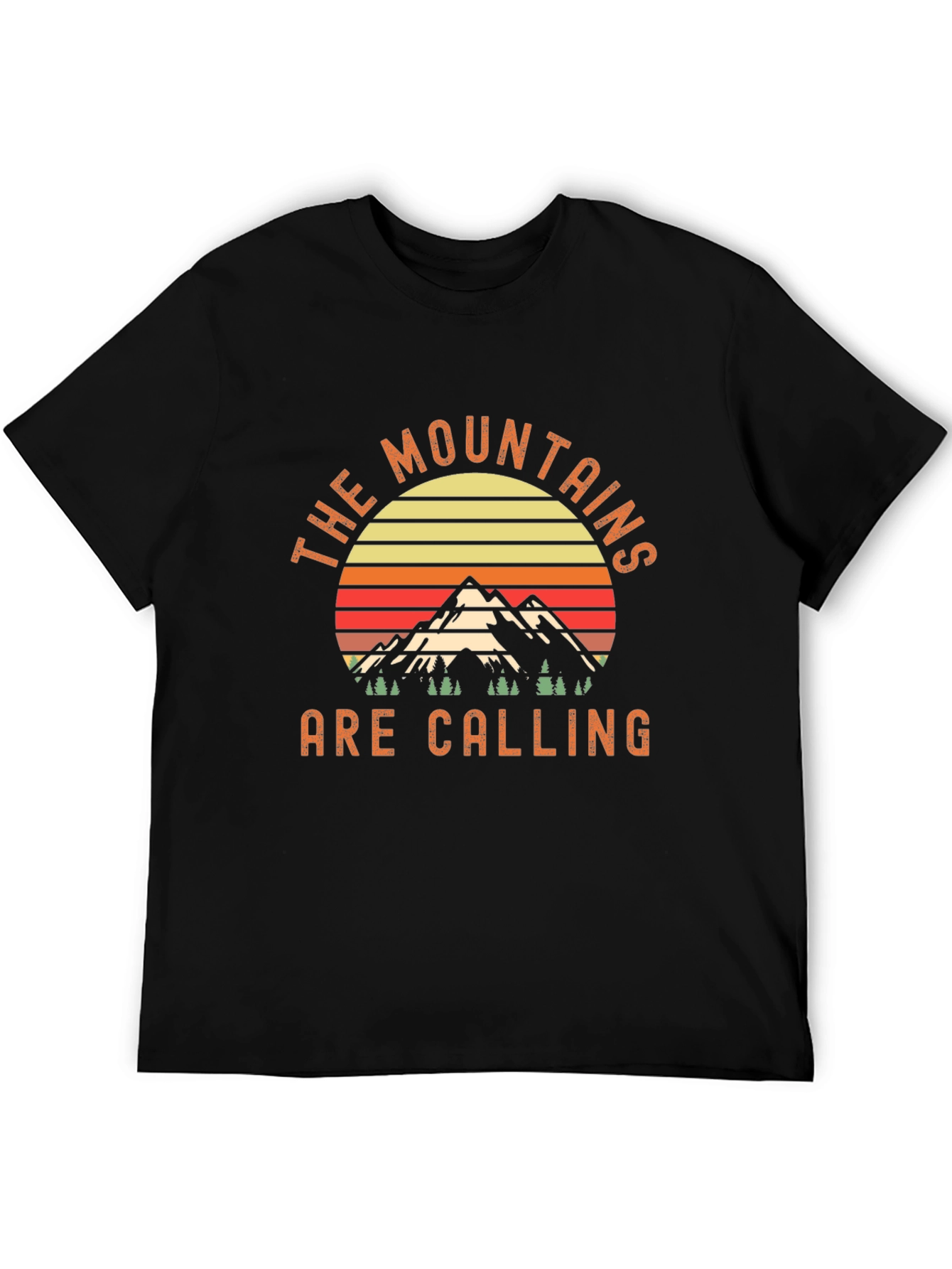Black Mountains Are Calling Black Graphic Tee view 5