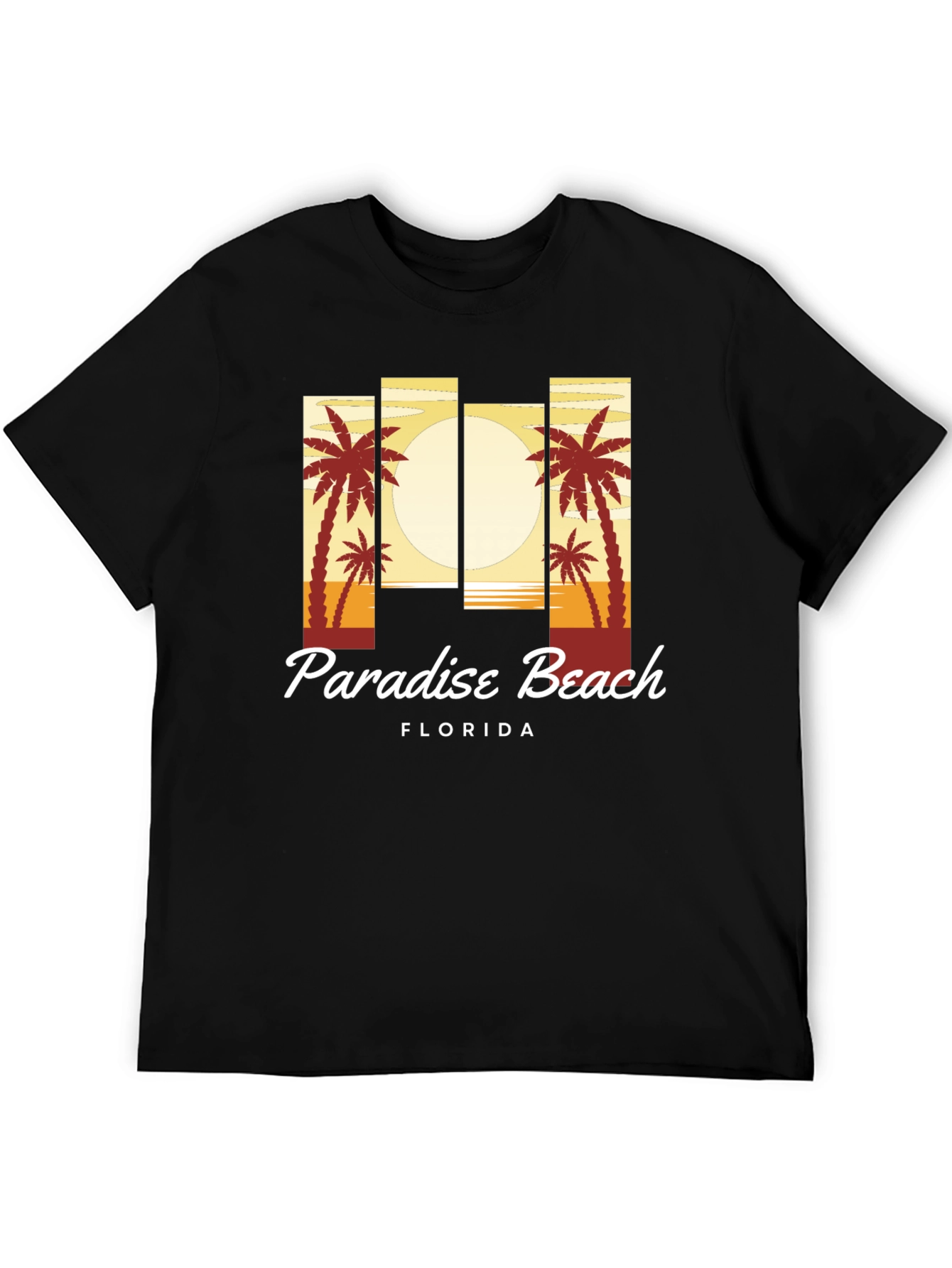 Black Paradise Beach Florida T-Shirt view 5