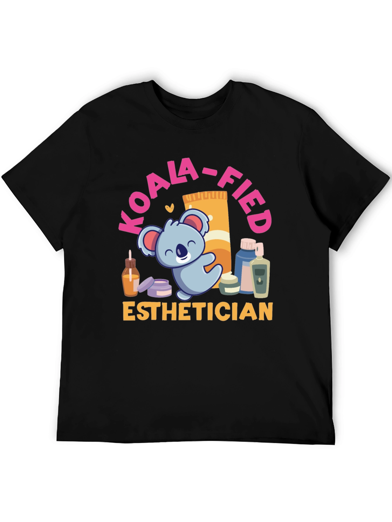 Black Koala-fied Esthetician T-Shirt view 5