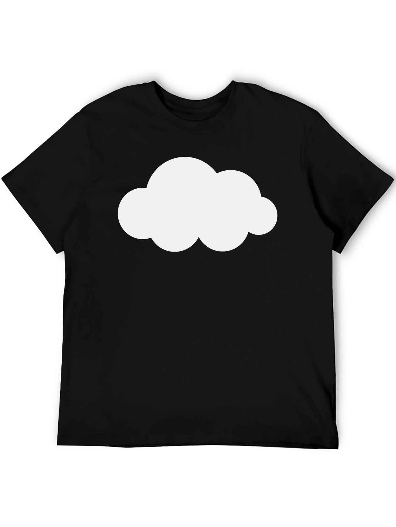 Black Cloud Graphic Tee - Soft Cotton Casual T-Shirt view 5