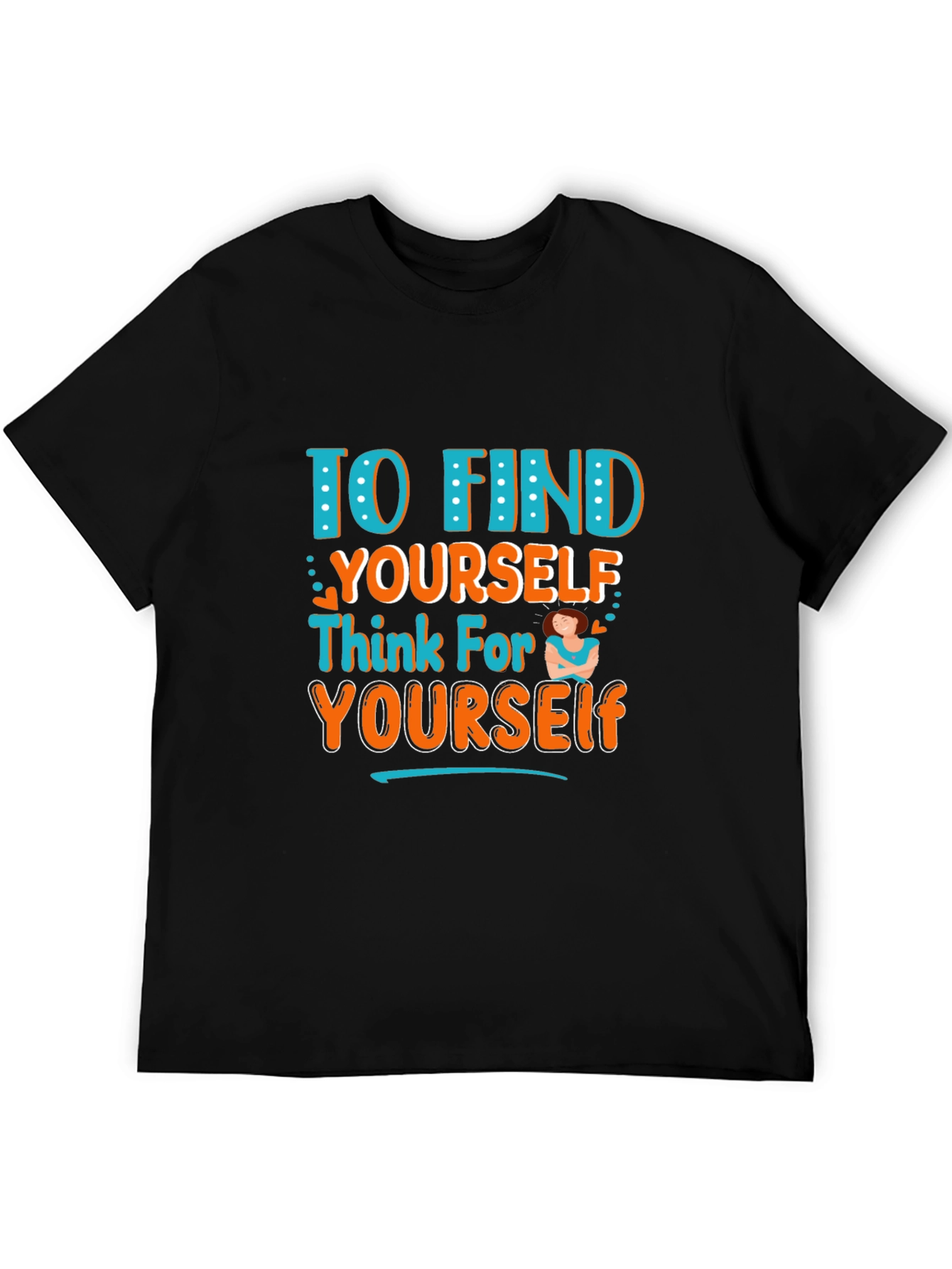 Black Think For Yourself Graphic T-Shirt view 5