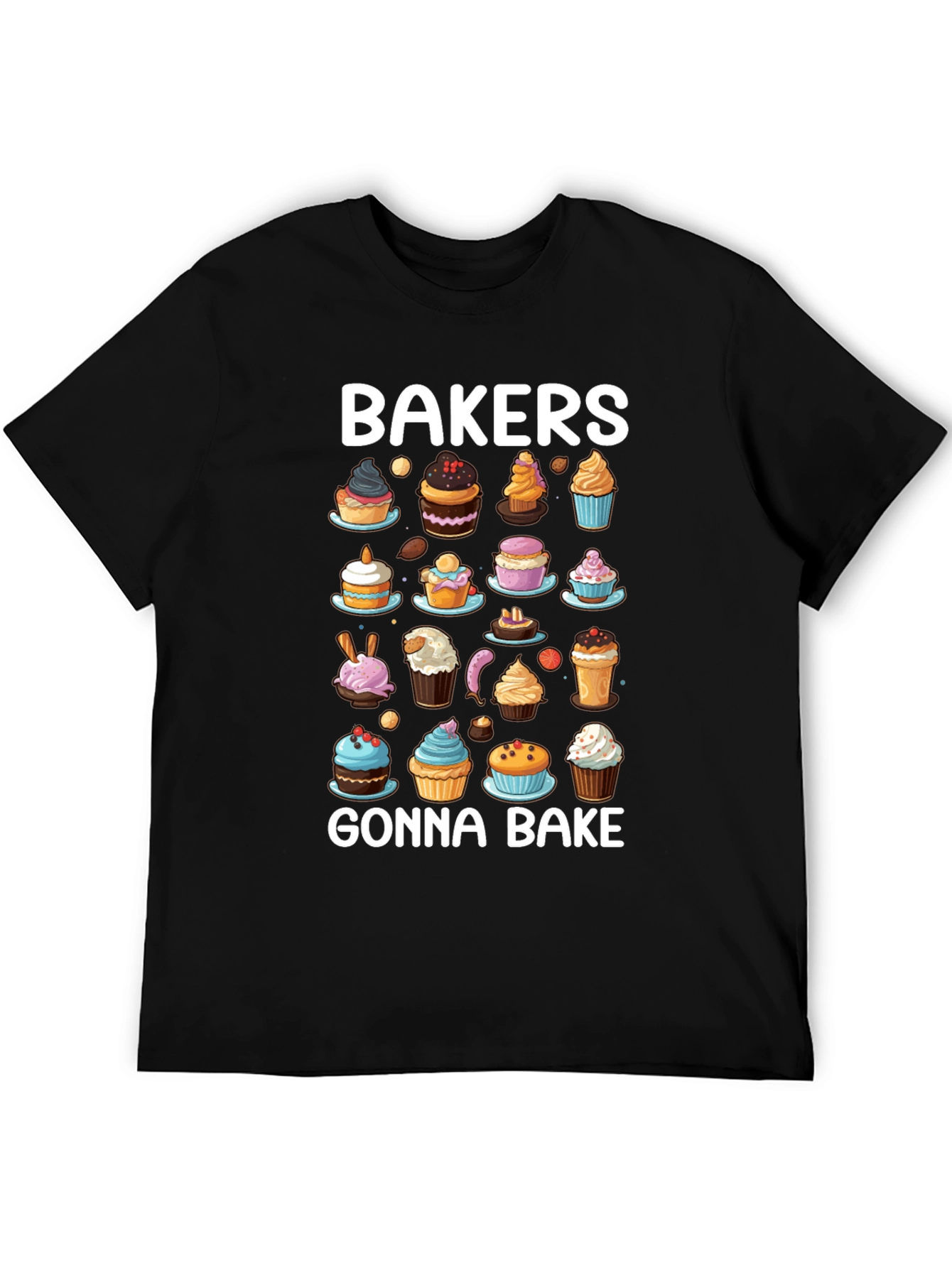 Black Bakers Gonna Bake Cupcake T-Shirt view 5