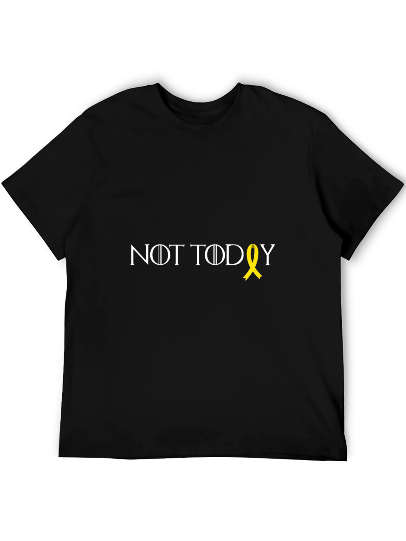 Black Not Today Graphic Tee - Black Cotton T-Shirt view 5