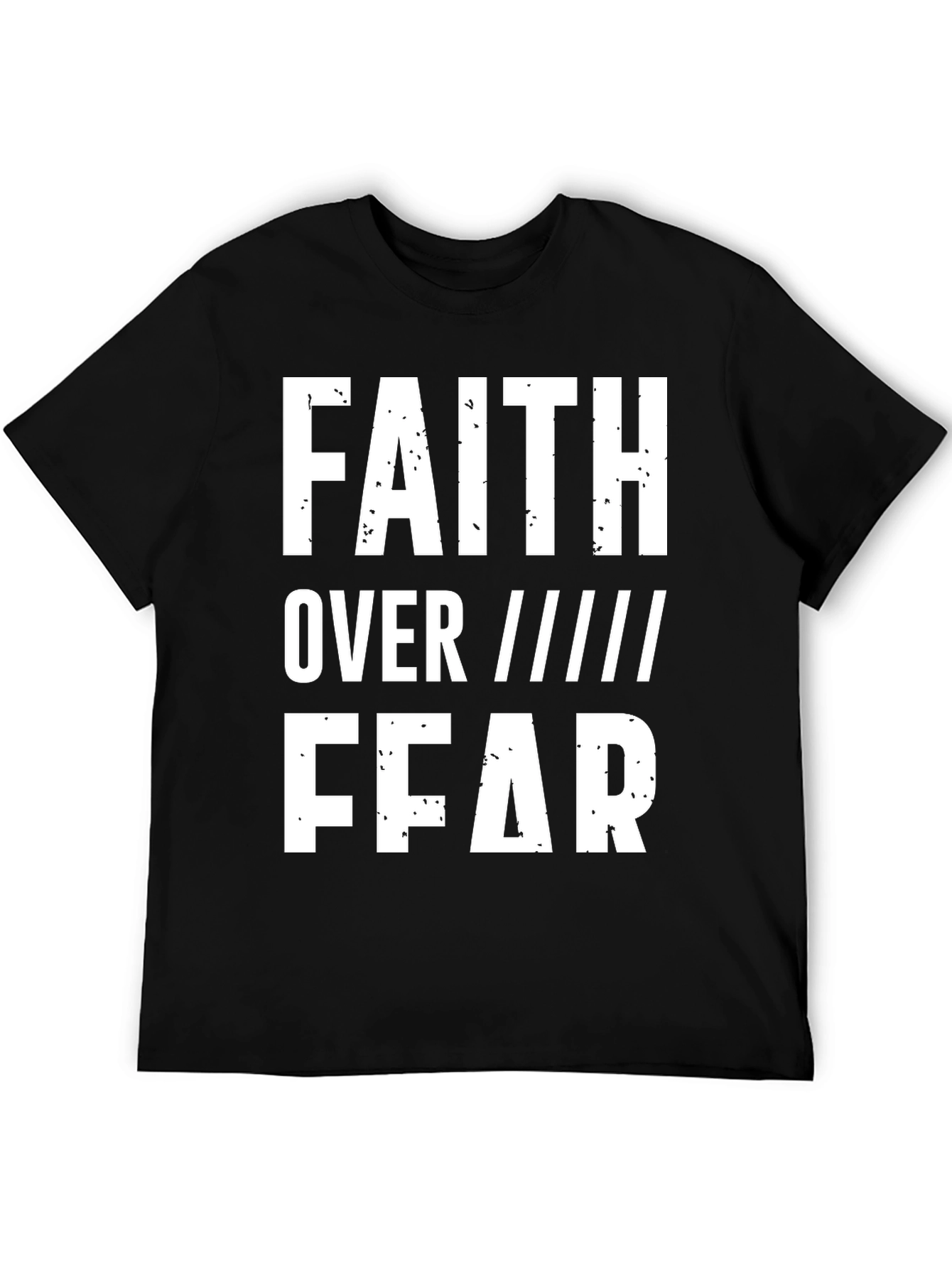 Black Faith Over Fear Graphic T-Shirt view 5