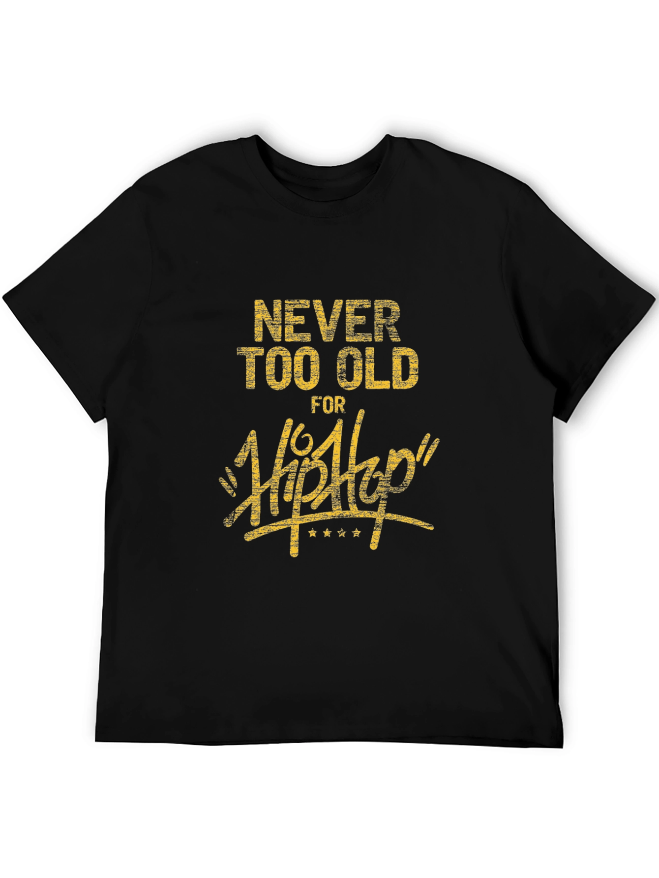 Black Never Too Old for Hip Hop Black Tee view 5