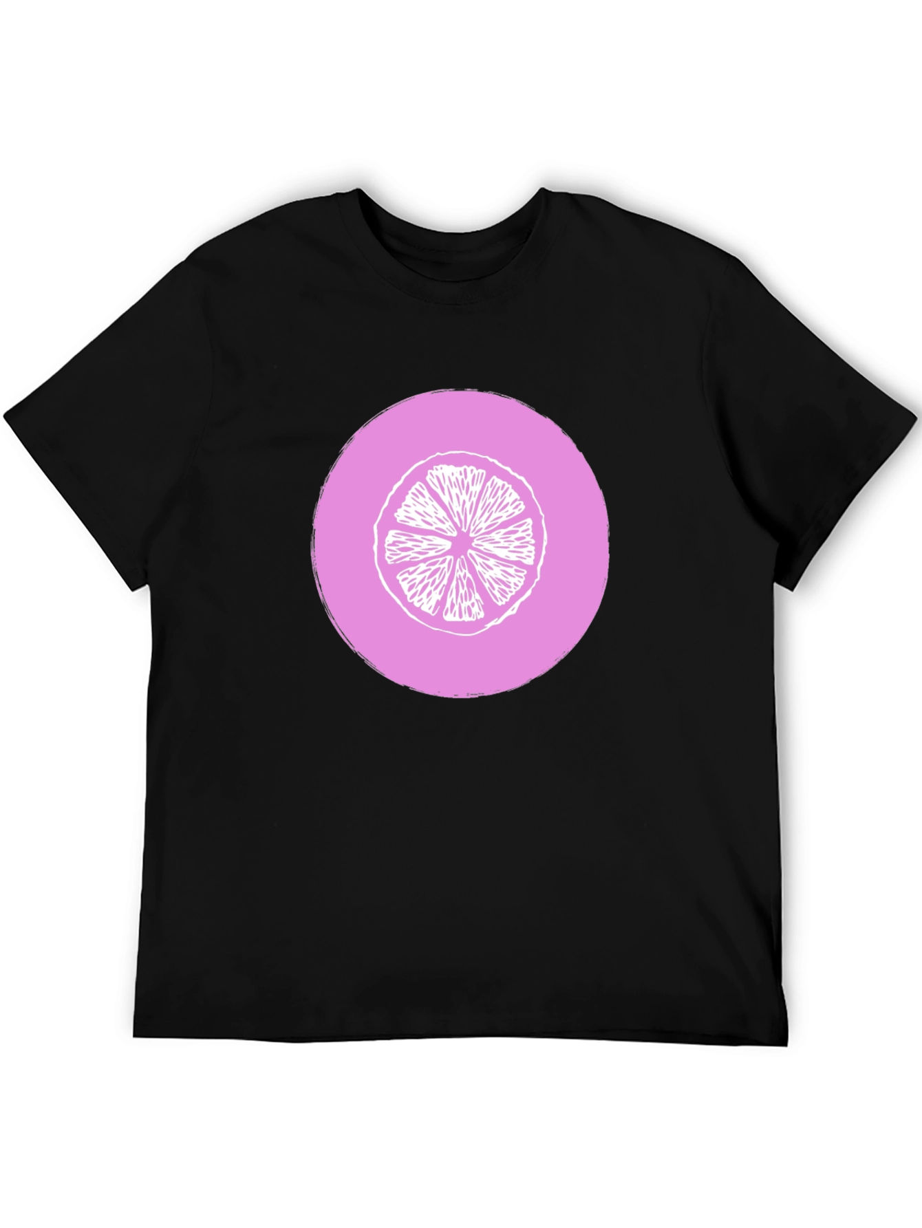 Black Citrus Slice Graphic Tee - Unisex Black T-Shirt view 5