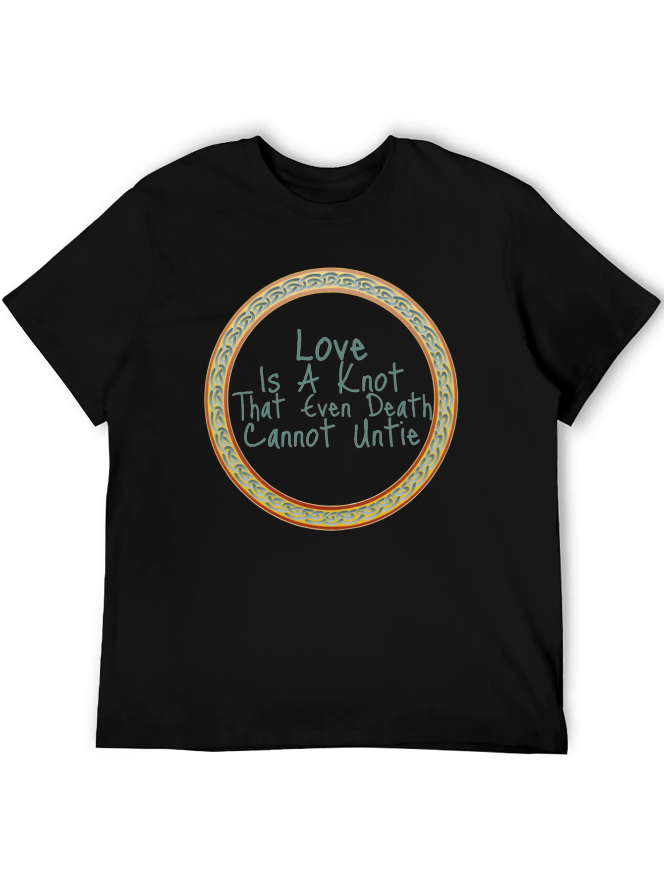 Black Love Knot T-Shirt: Even Death Cannot Untie view 5